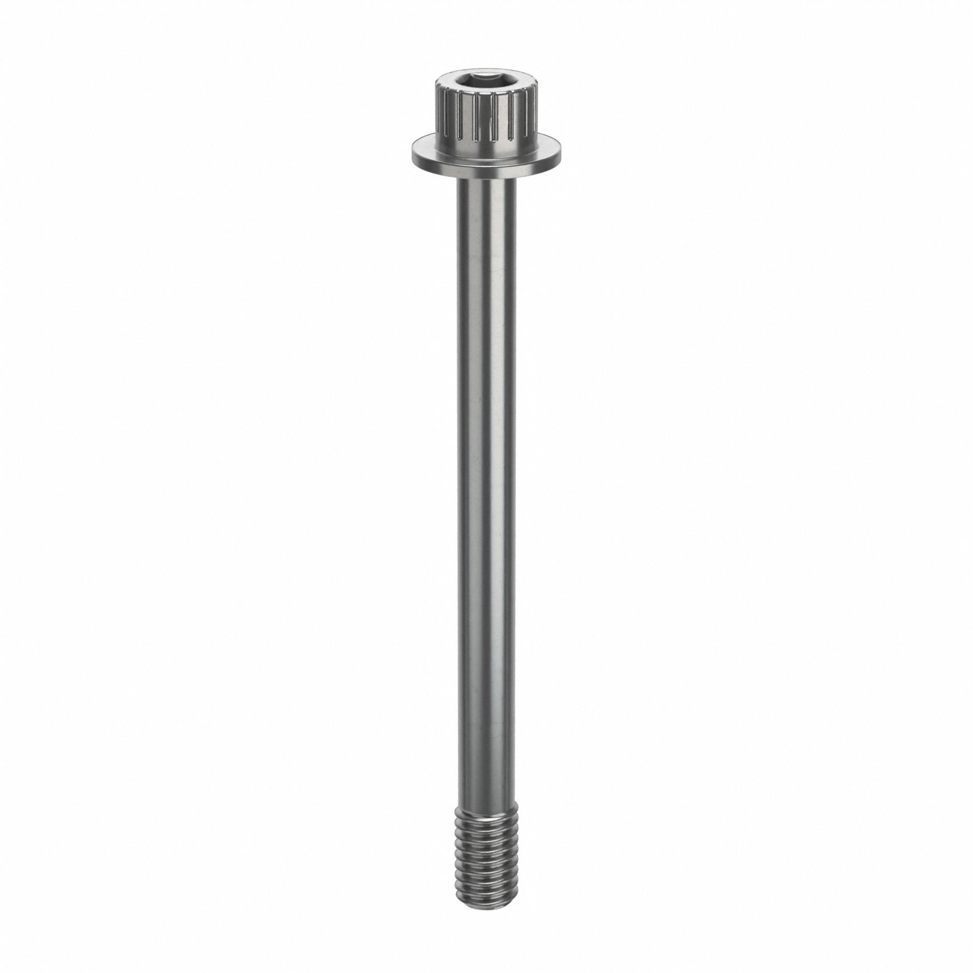 Socket Head Cap Screw: 5/16"-18 Thread Size, 3 3/4 in Lg, Flanged Std, Plain, Stainless Steel, 18-8