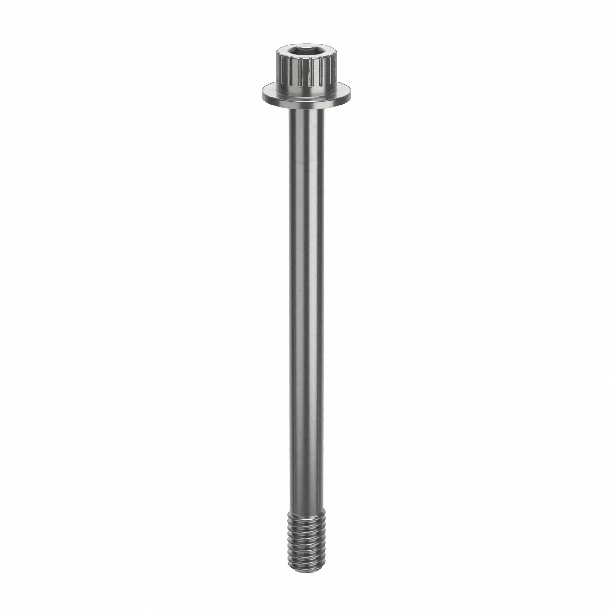 Socket Head Cap Screw: 5/16"-18 Thread Size, 4 in Lg, Flanged Std, Plain, Stainless Steel, 18-8