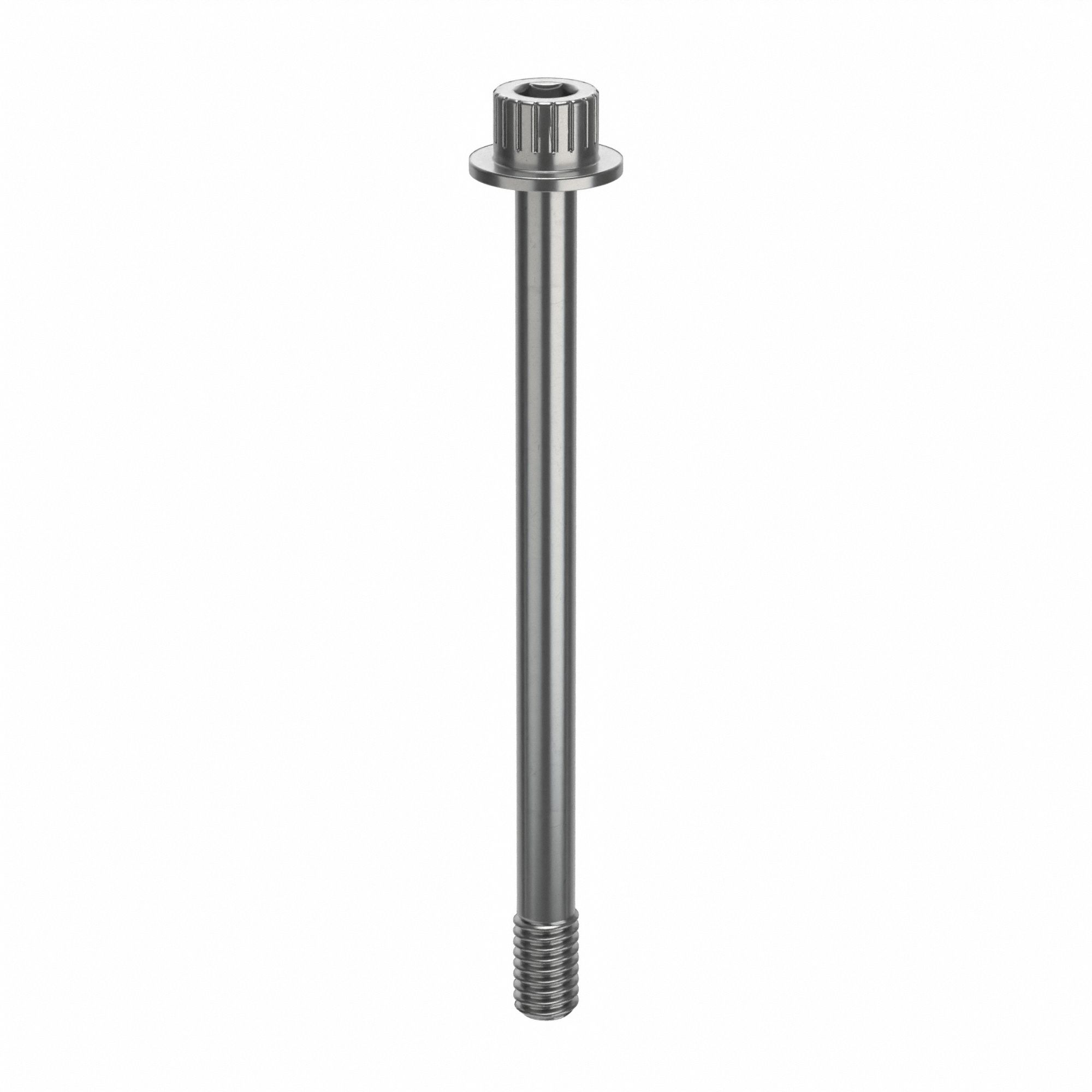 Socket Head Cap Screw: 5/16"-18 Thread Size, 4 1/8 in Lg, Flanged Std, Plain, Stainless Steel, 18-8