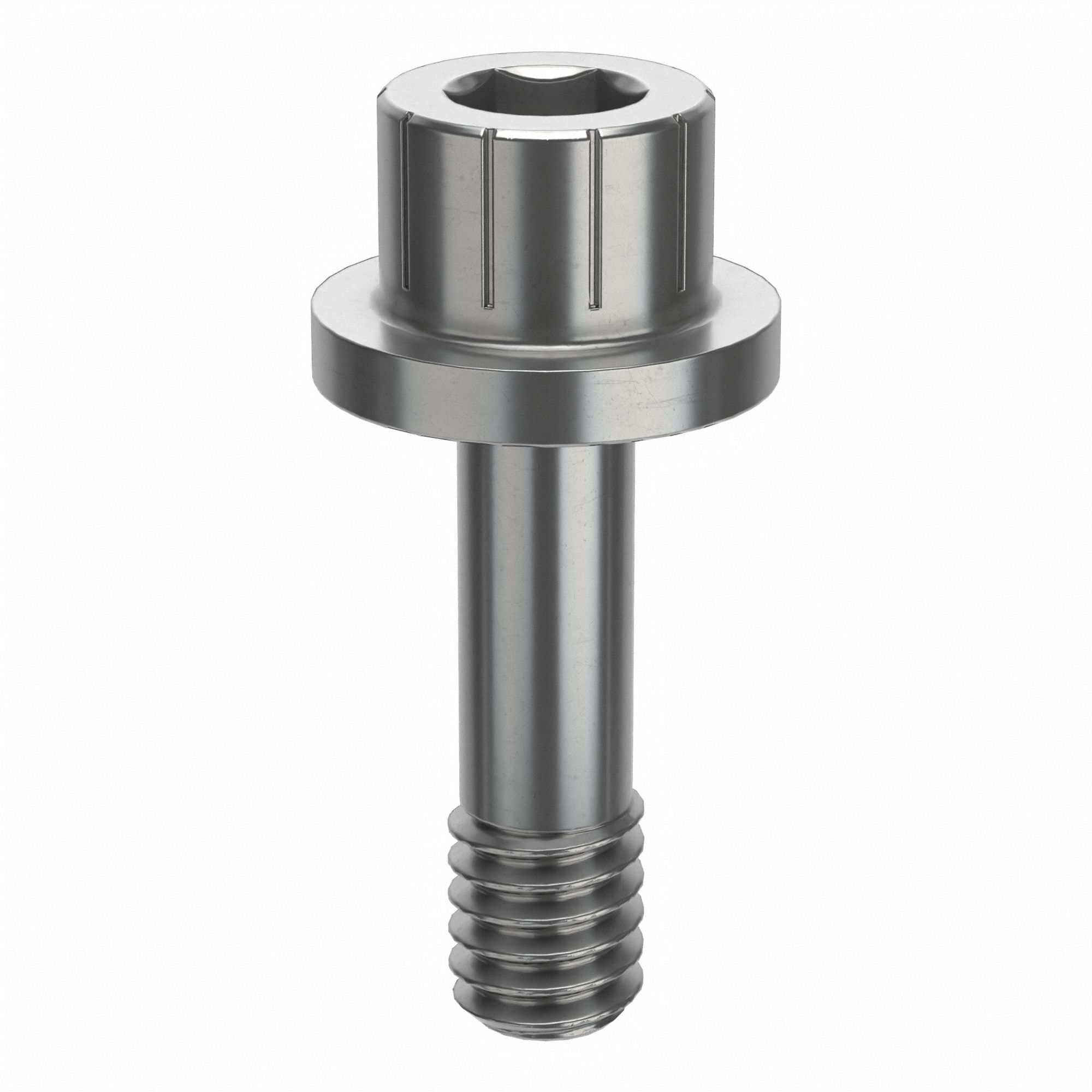 Socket Head Cap Screw: #8-32 Thread Size, 9/16 in Lg, Flanged Std, Plain, Stainless Steel, 316