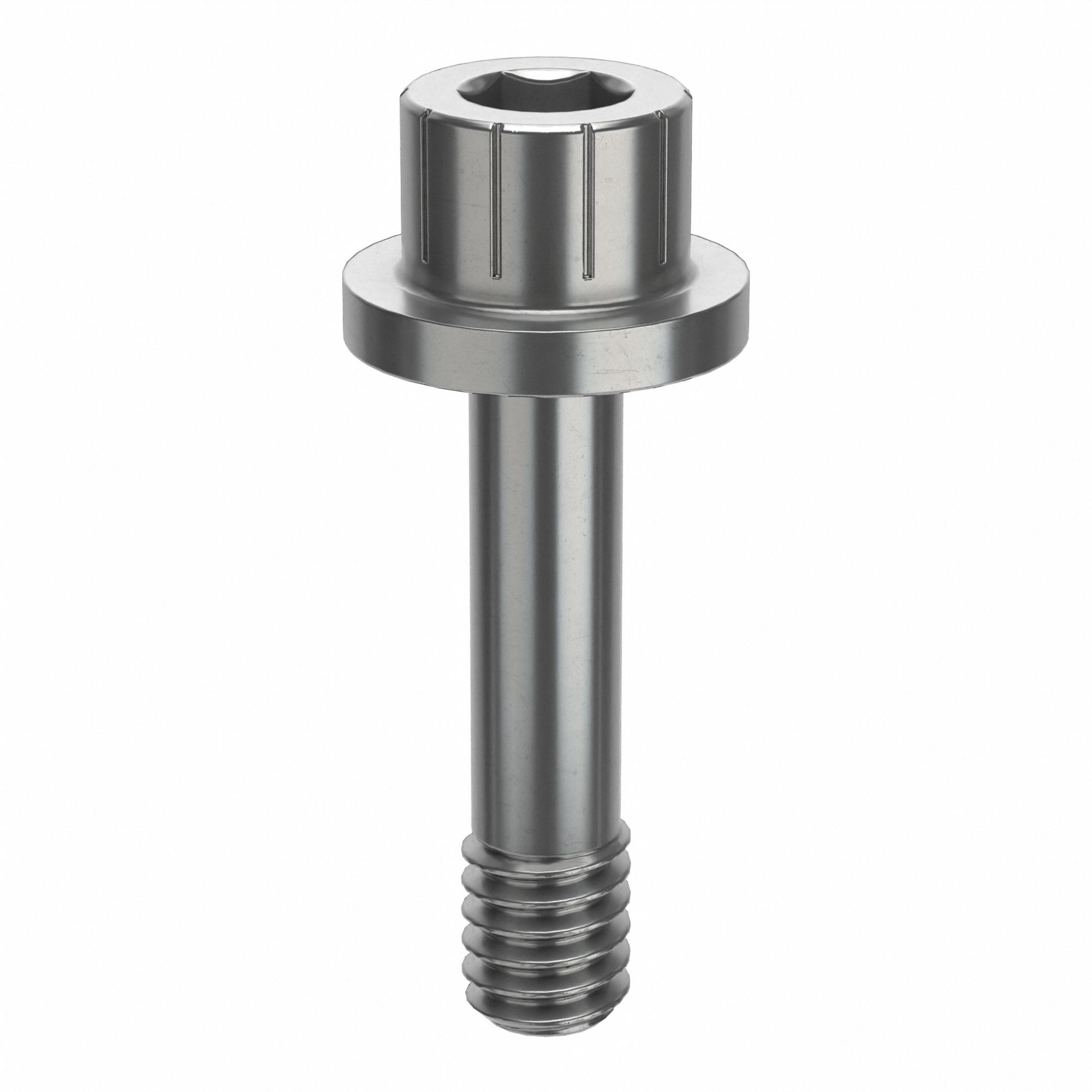 Socket Head Cap Screw: #8-32 Thread Size, 11/16 in Lg, Flanged Std, Plain, Stainless Steel, 316