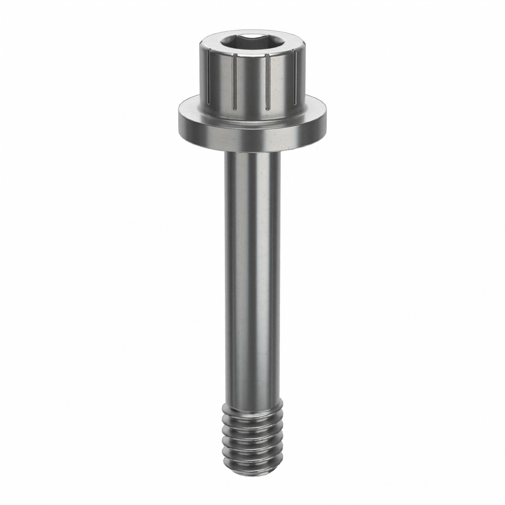 Socket Head Cap Screw: #8-32 Thread Size, 15/16 in Lg, Flanged Std, Plain, Stainless Steel, 316