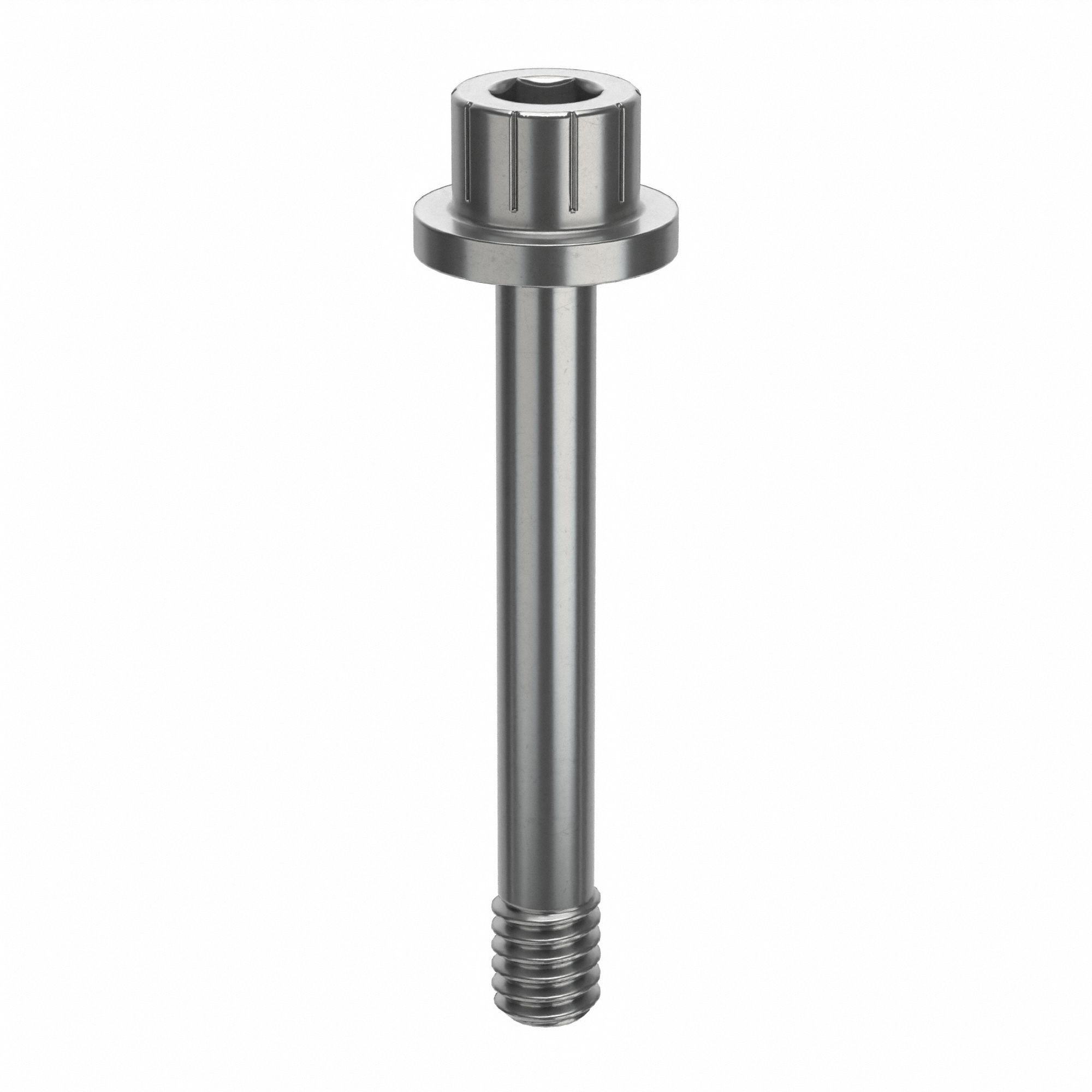 Socket Head Cap Screw: #8-32 Thread Size, 1 3/16 in Lg, Flanged Std, Plain, Stainless Steel, 316