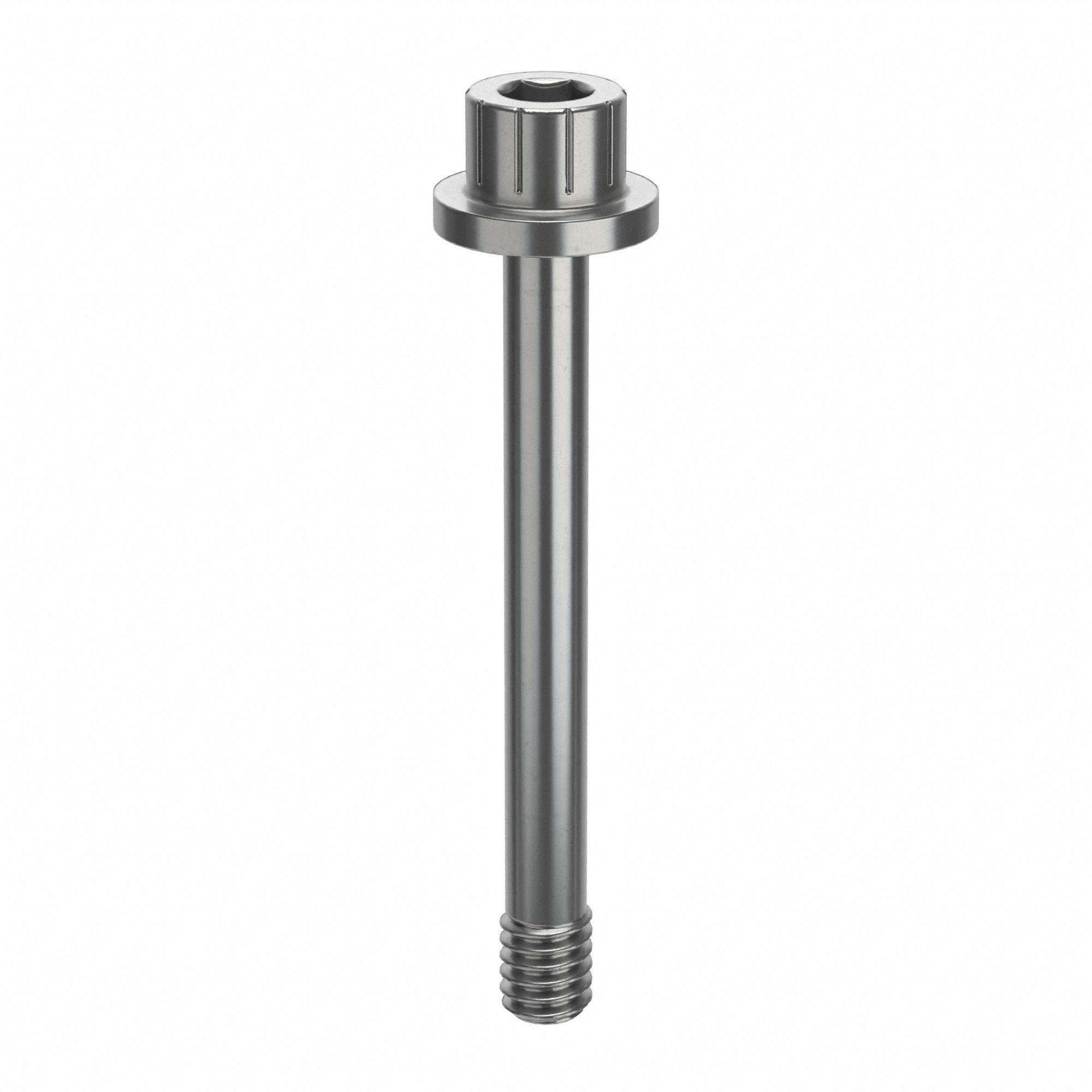 Socket Head Cap Screw: #8-32 Thread Size, 1 7/16 in Lg, Flanged Std, Plain, Stainless Steel, 316