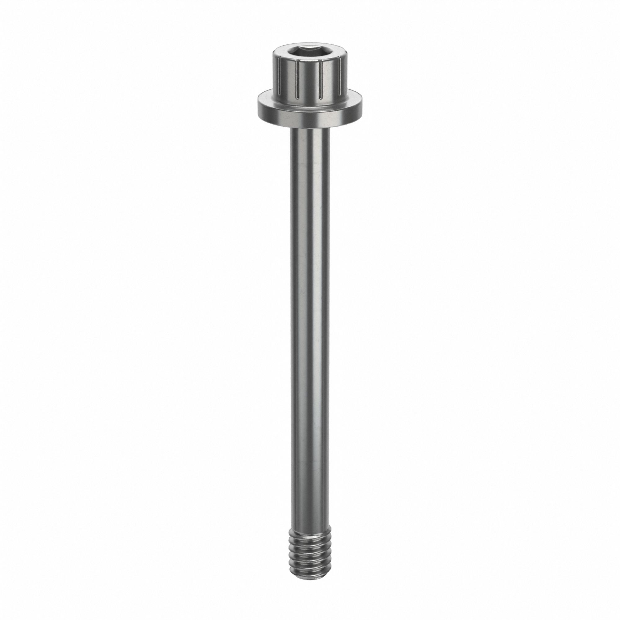 Socket Head Cap Screw: #8-32 Thread Size, 1 13/16 in Lg, Flanged Std, Plain, Stainless Steel, 316