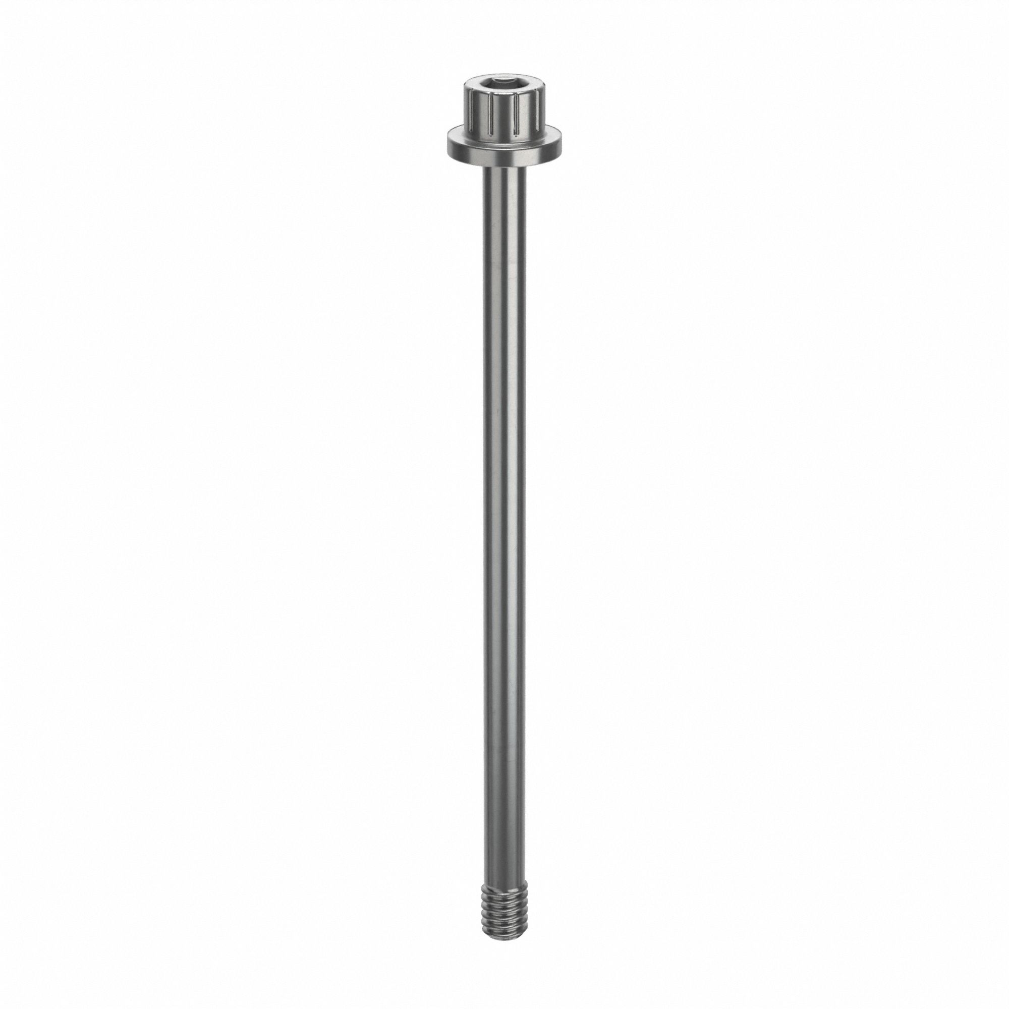 Socket Head Cap Screw: #8-32 Thread Size, 2 13/16 in Lg, Flanged Std, Plain, Stainless Steel, 316