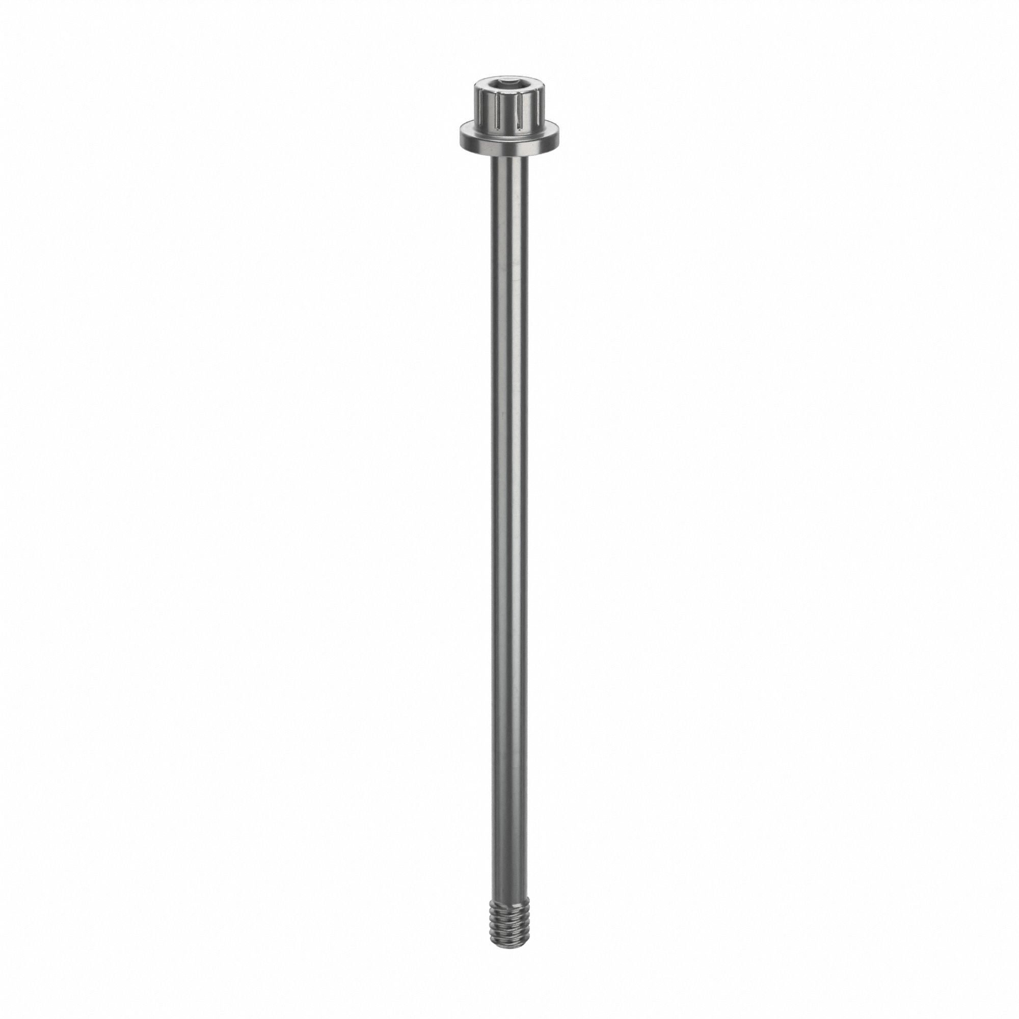 Socket Head Cap Screw: #8-32 Thread Size, 3 5/16 in Lg, Flanged Std, Plain, Stainless Steel, 316