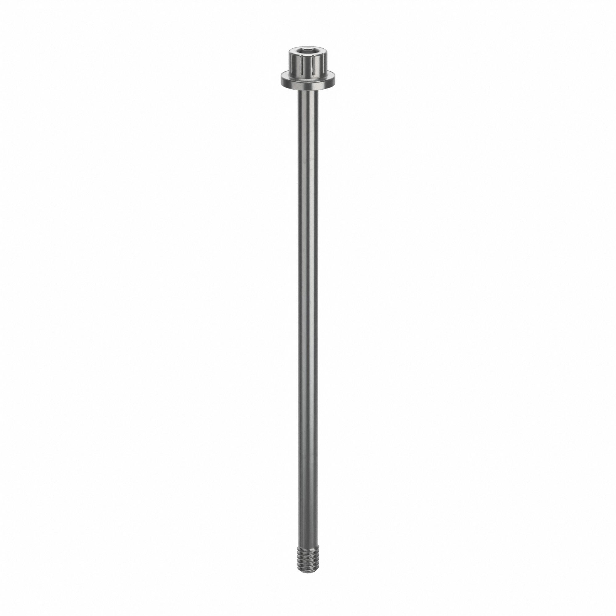 Socket Head Cap Screw: #8-32 Thread Size, 3 11/16 in Lg, Flanged Std, Plain, Stainless Steel, 316