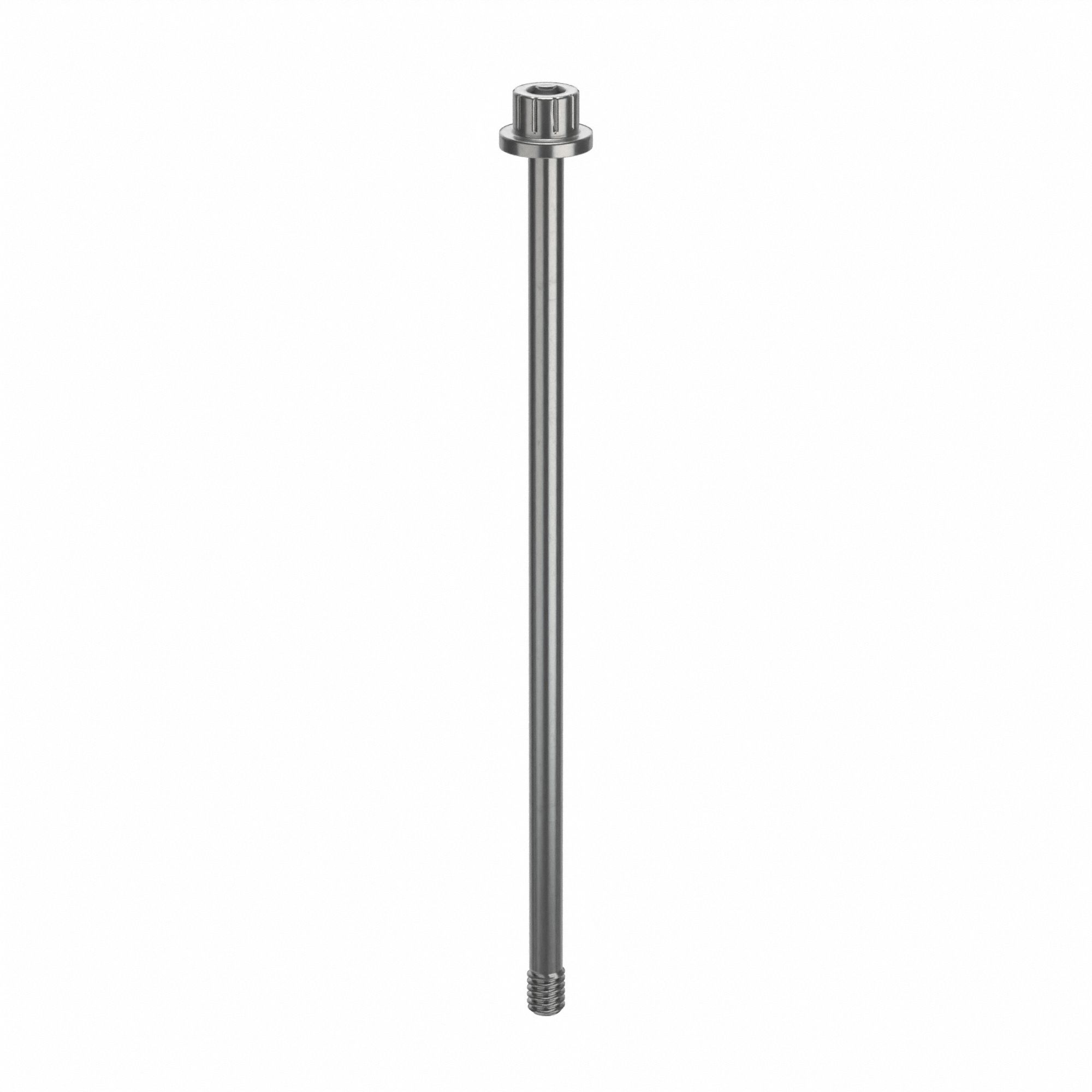 Socket Head Cap Screw: #8-32 Thread Size, 3 13/16 in Lg, Flanged Std, Plain, Stainless Steel, 316
