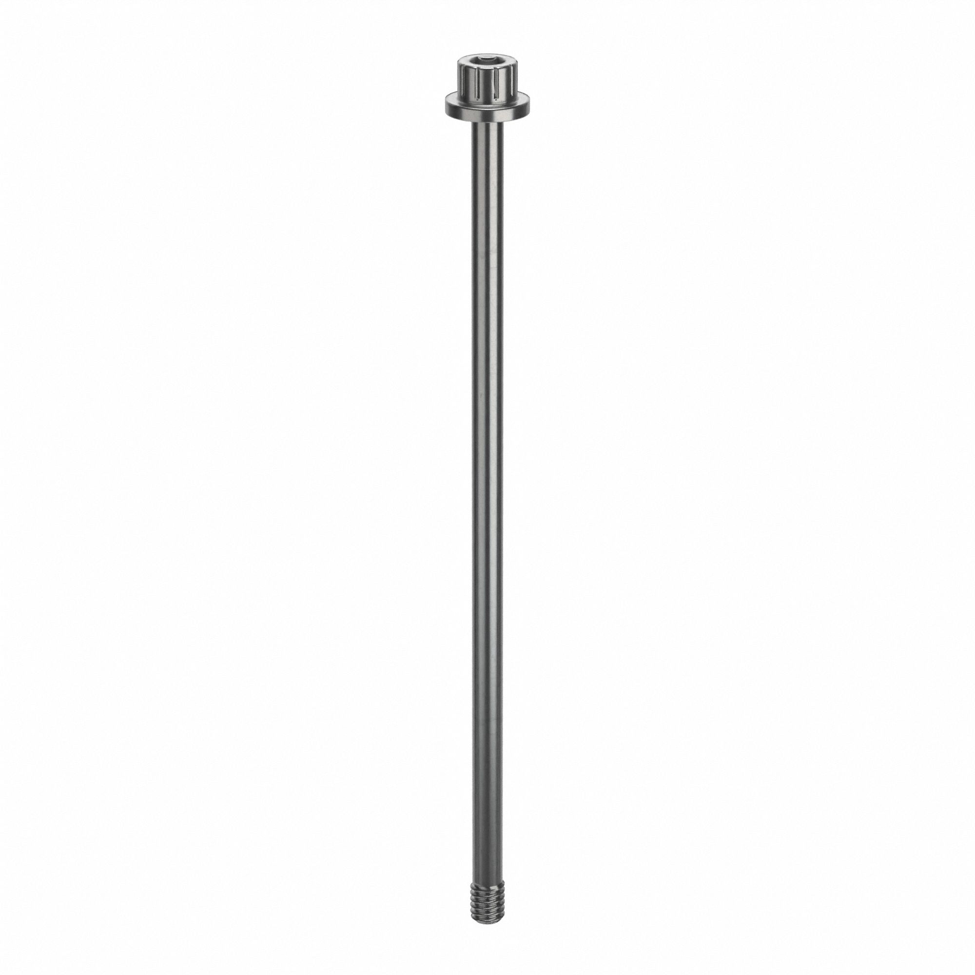 Socket Head Cap Screw: #8-32 Thread Size, 3 15/16 in Lg, Flanged Std, Plain, Stainless Steel, 316
