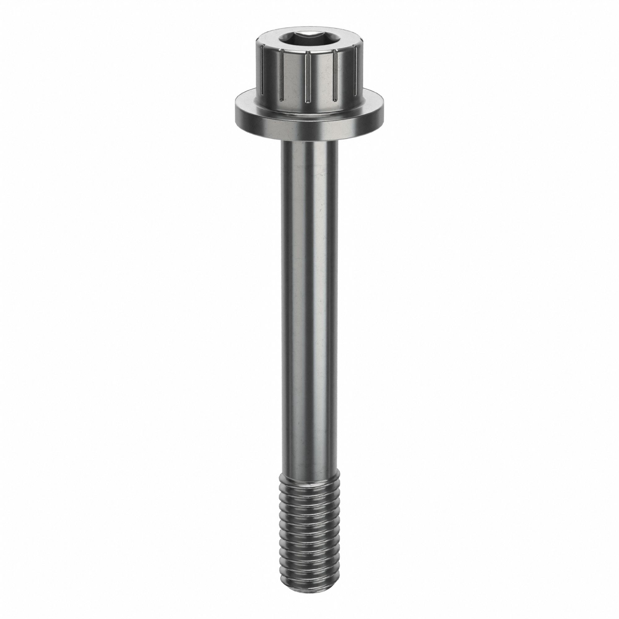 Socket Head Cap Screw: #10-32 Thread Size, 1 1/2 in Lg, Flanged Std, Plain, Stainless Steel, 316