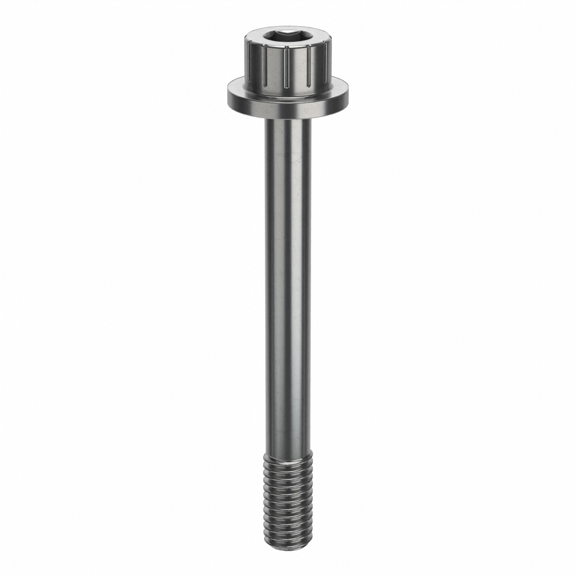 Socket Head Cap Screw: #10-32 Thread Size, 1 3/4 in Lg, Flanged Std, Plain, Stainless Steel, 316