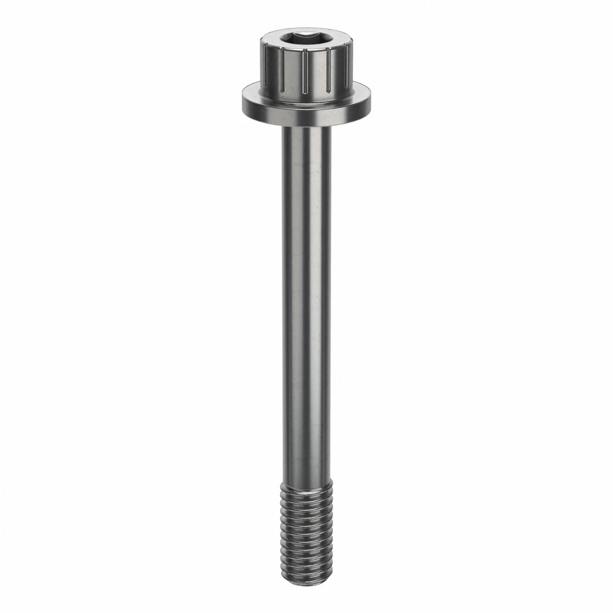 Socket Head Cap Screw: #10-32 Thread Size, 1 3/4 in Lg, Flanged Std, Plain, Stainless Steel, 316