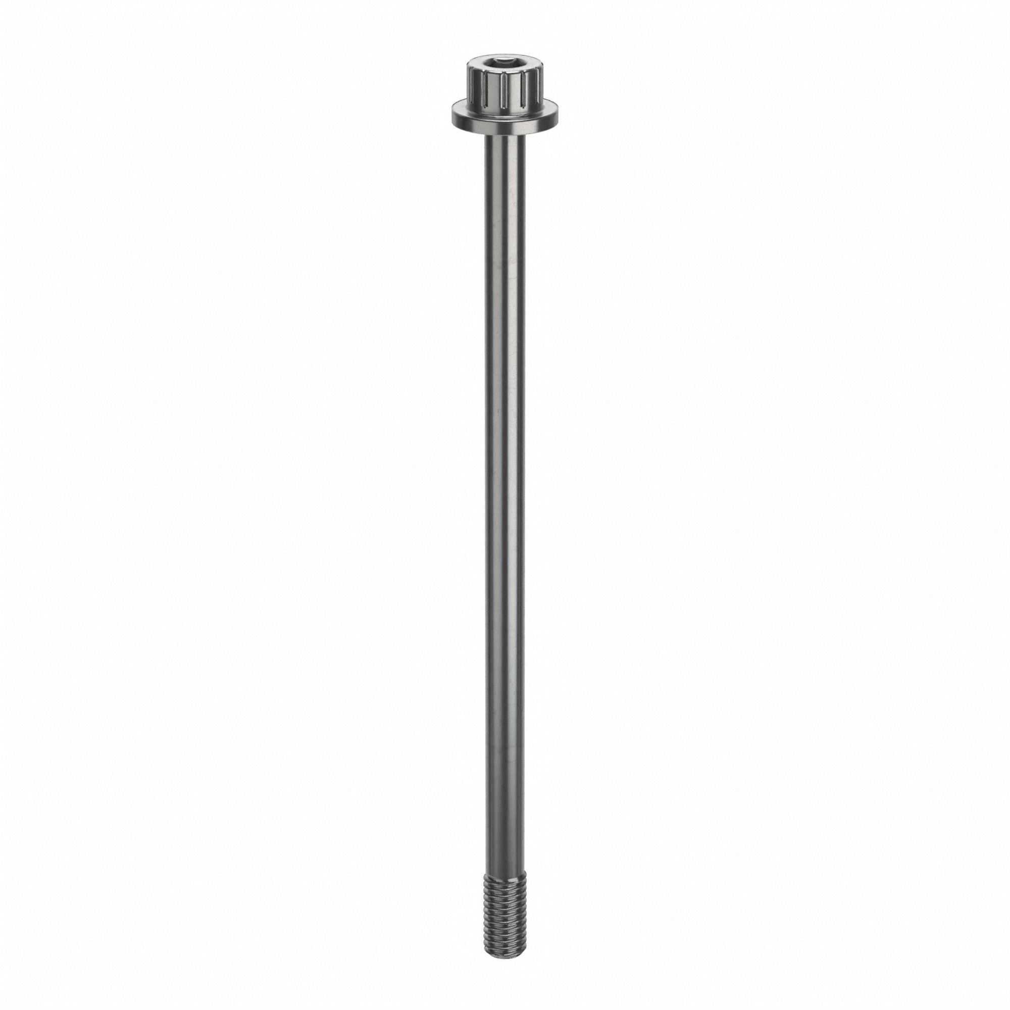 Socket Head Cap Screw: #10-32 Thread Size, 3 3/4 in Lg, Flanged Std, Plain, Stainless Steel, 316