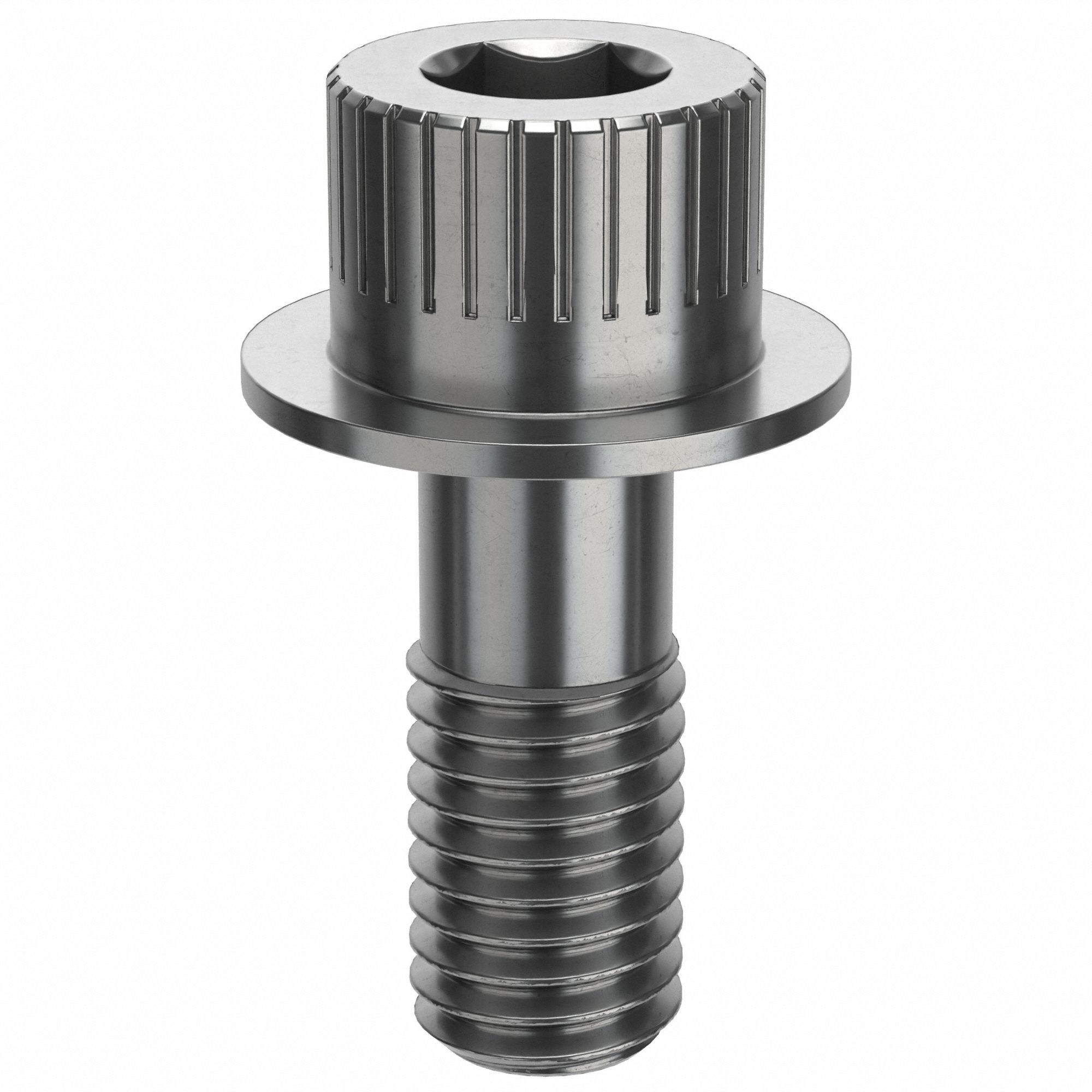 Socket Head Cap Screw: 1/2"-13 Thread Size, 1 1/4 in Lg, Flanged Std, Plain, Stainless Steel, 316