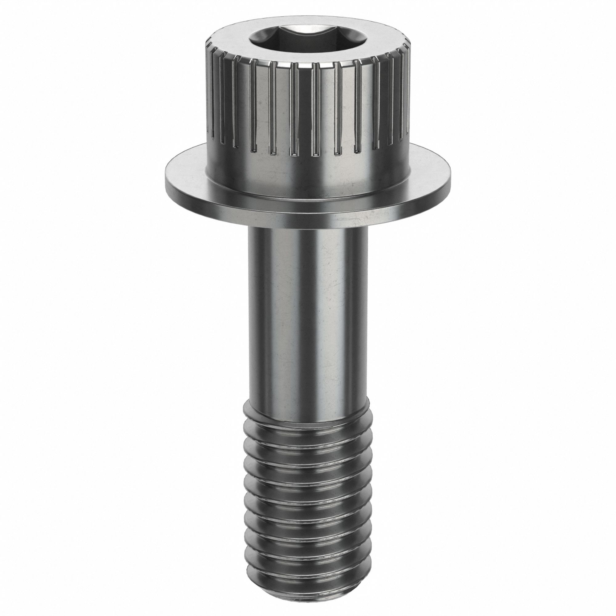 Socket Head Cap Screw: 1/2"-13 Thread Size, 1 5/8 in Lg, Flanged Std, Plain, Stainless Steel, 316
