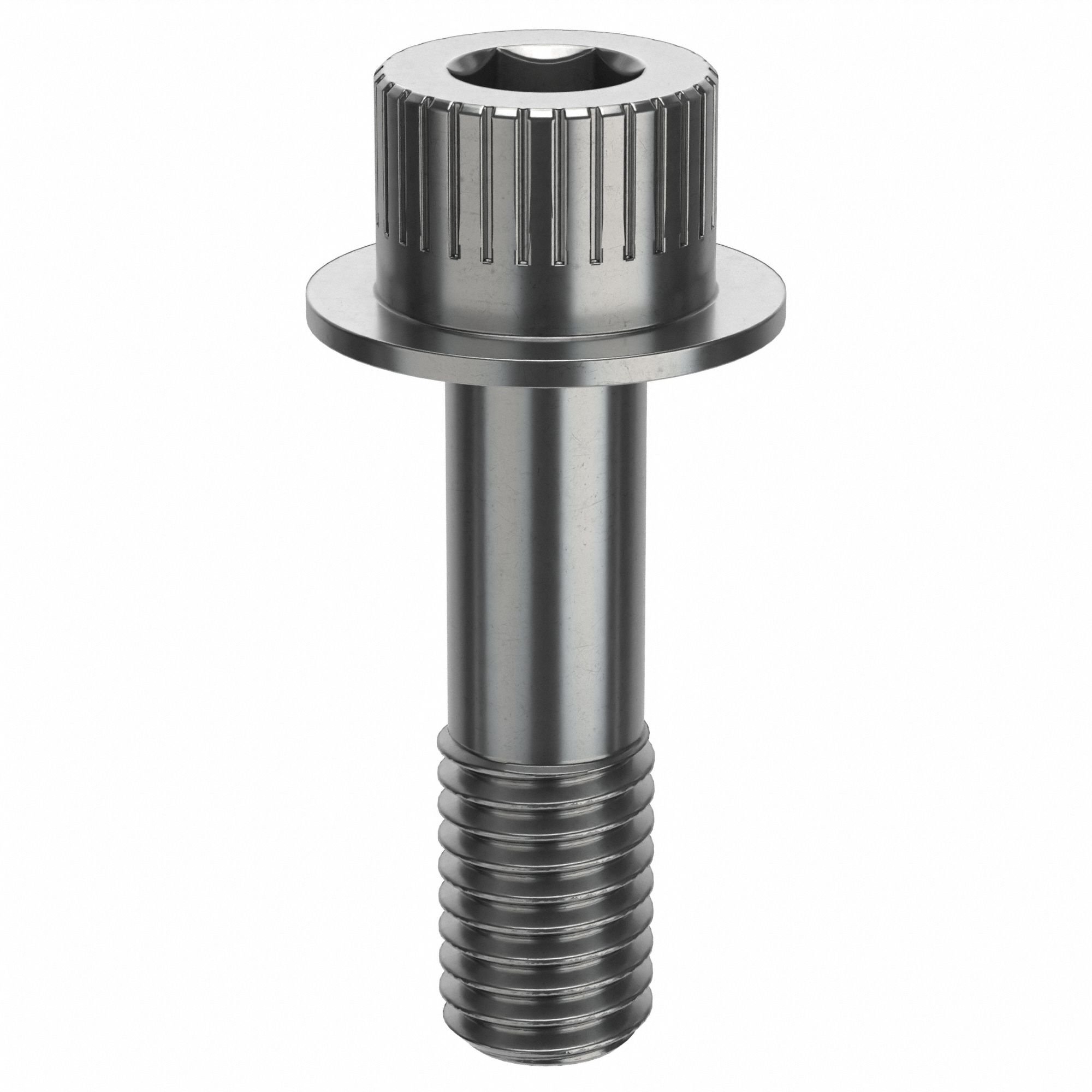 Socket Head Cap Screw: 1/2"-13 Thread Size, 1 3/4 in Lg, Flanged Std, Plain, Stainless Steel, 316