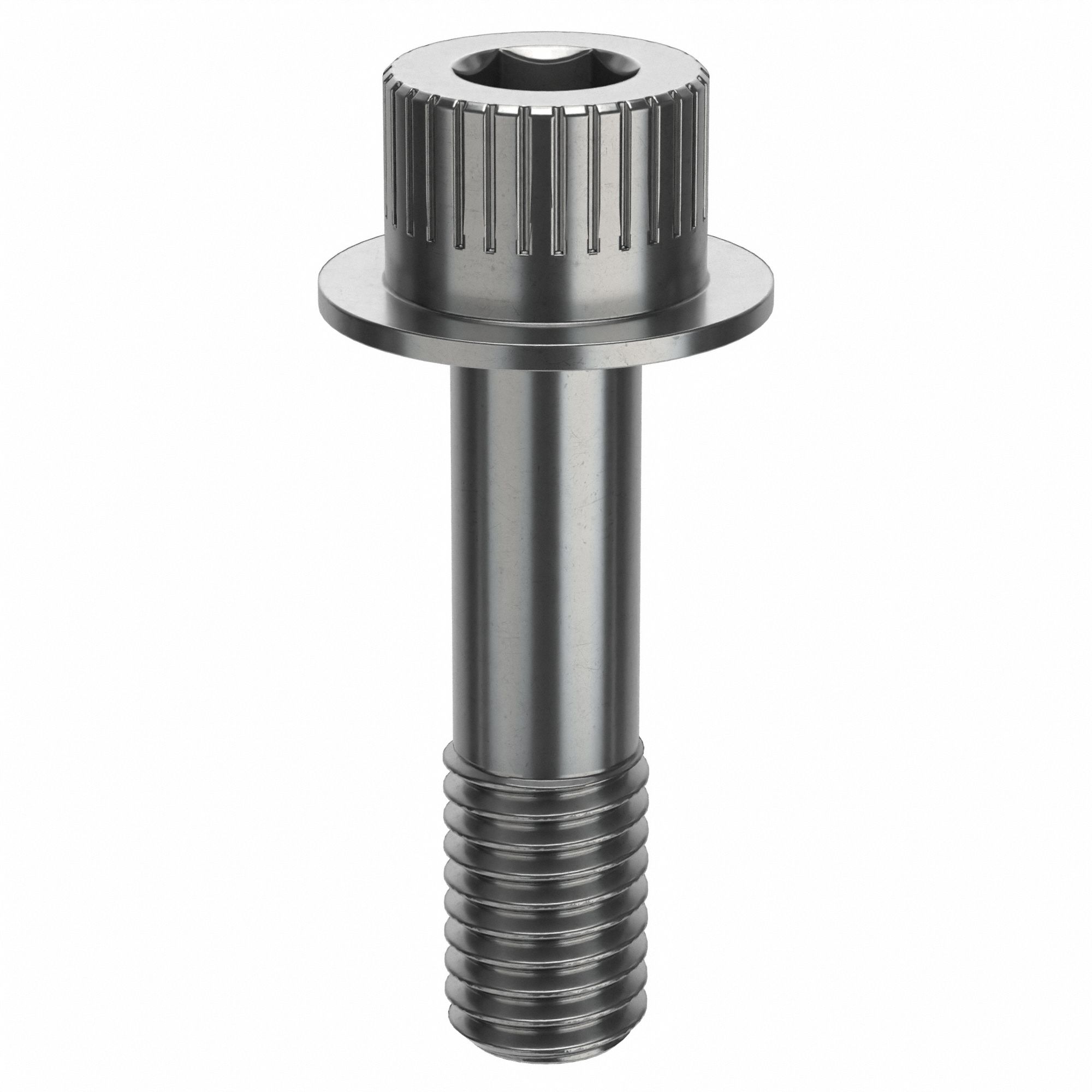 Socket Head Cap Screw: 1/2"-13 Thread Size, 1 7/8 in Lg, Flanged Std, Plain, Stainless Steel, 316