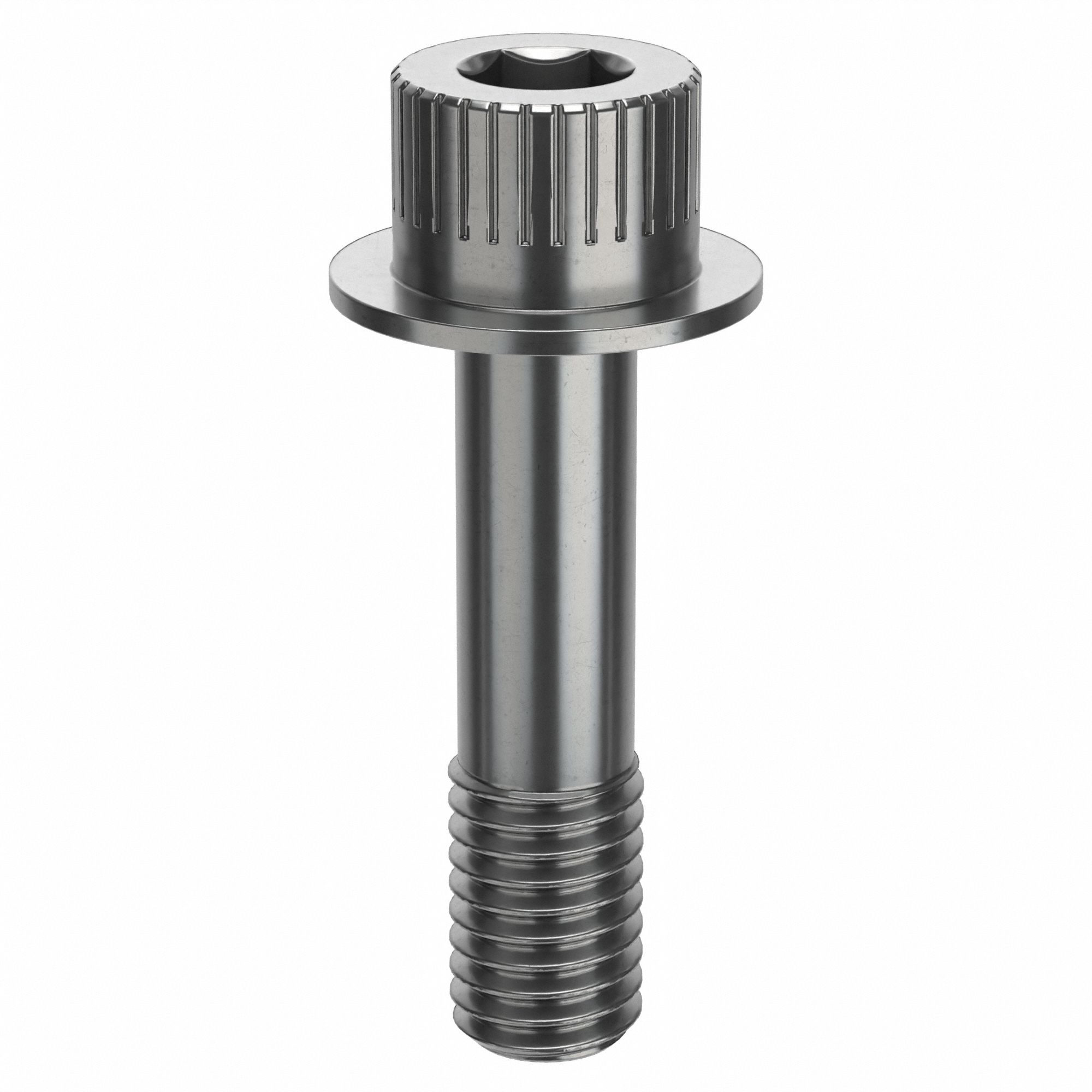 Socket Head Cap Screw: 1/2"-13 Thread Size, 2 in Lg, Flanged Std, Plain, Stainless Steel, 316