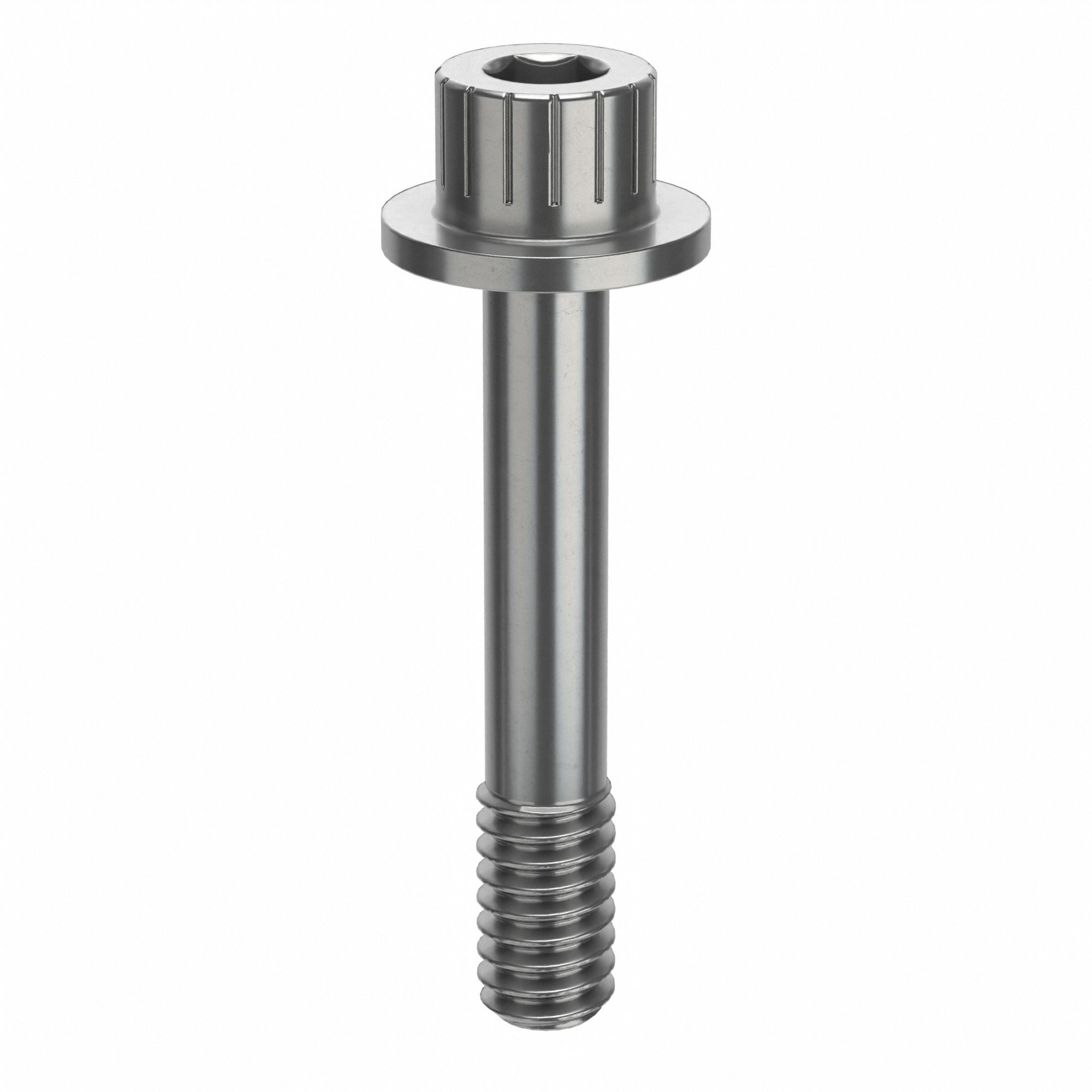 Socket Head Cap Screw: 1/4"-20 Thread Size, 1 7/16 in Lg, Flanged Std, Plain, Stainless Steel, 316