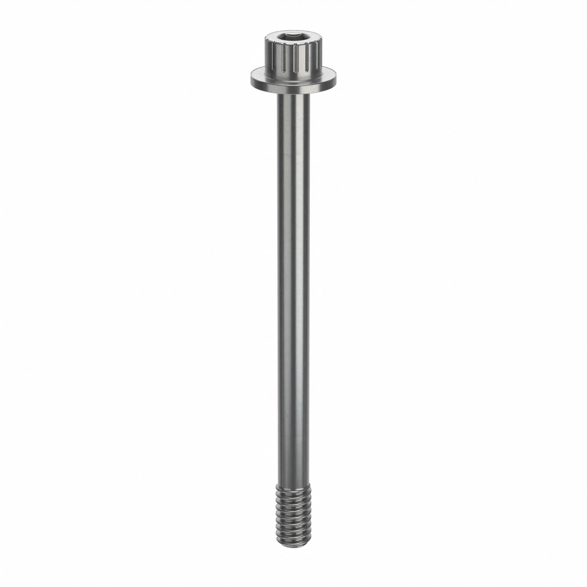 Socket Head Cap Screw: 1/4"-20 Thread Size, 3 5/16 in Lg, Flanged Std, Plain, Stainless Steel, 316