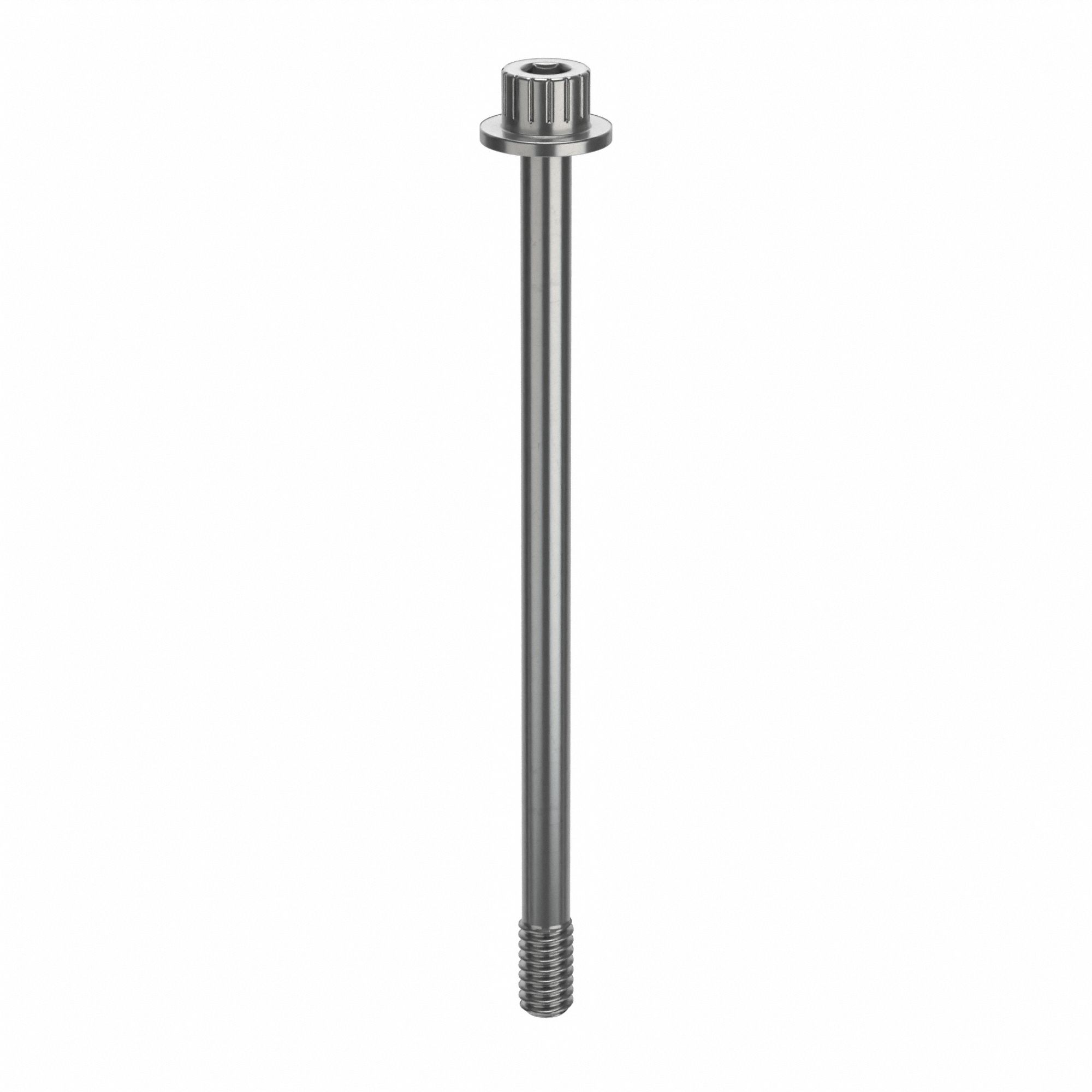 Socket Head Cap Screw: 1/4"-20 Thread Size, 4 1/16 in Lg, Flanged Std, Plain, Stainless Steel, 316