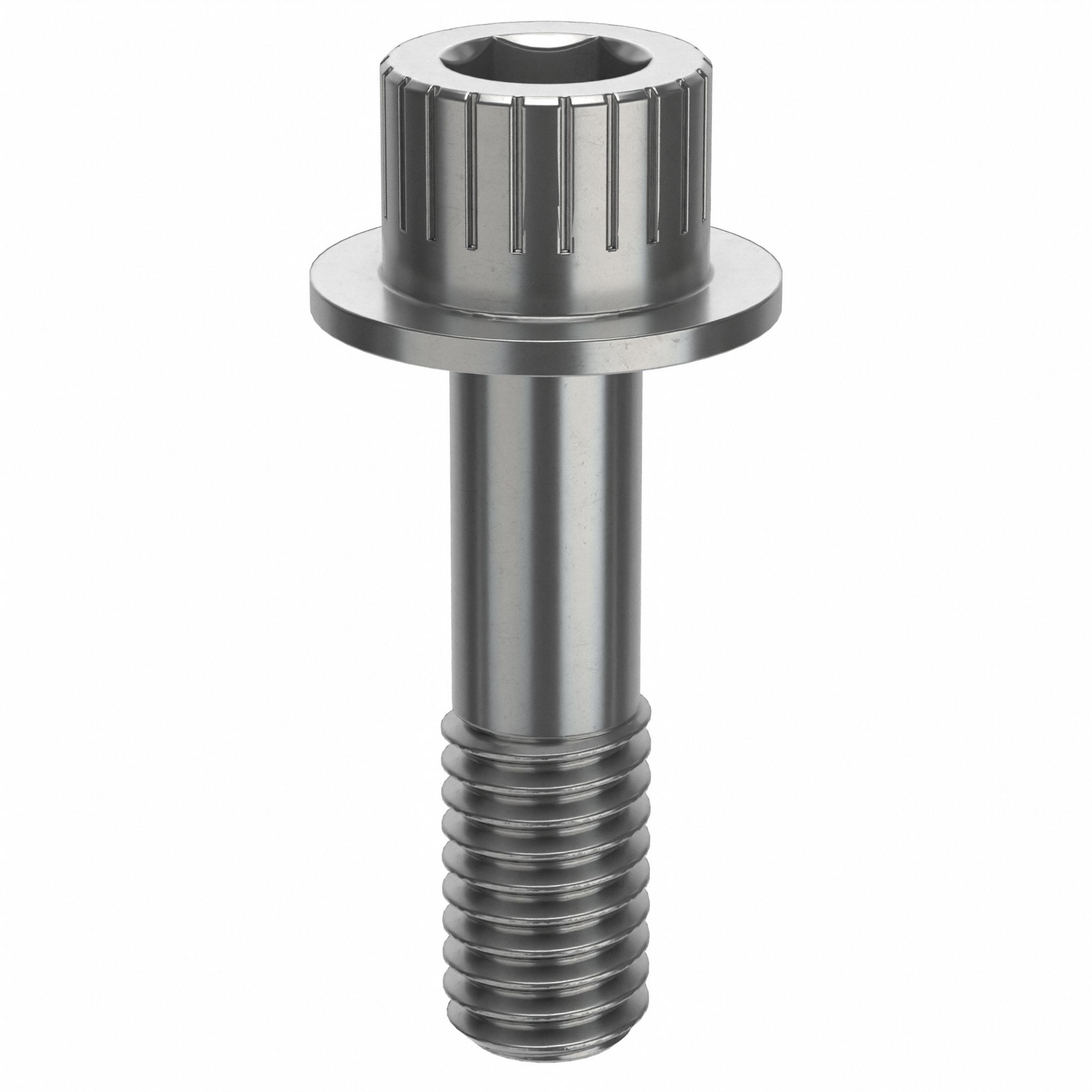 Socket Head Cap Screw: 3/8"-16 Thread Size, 1 3/8 in Lg, Flanged Std, Plain, Stainless Steel, 316
