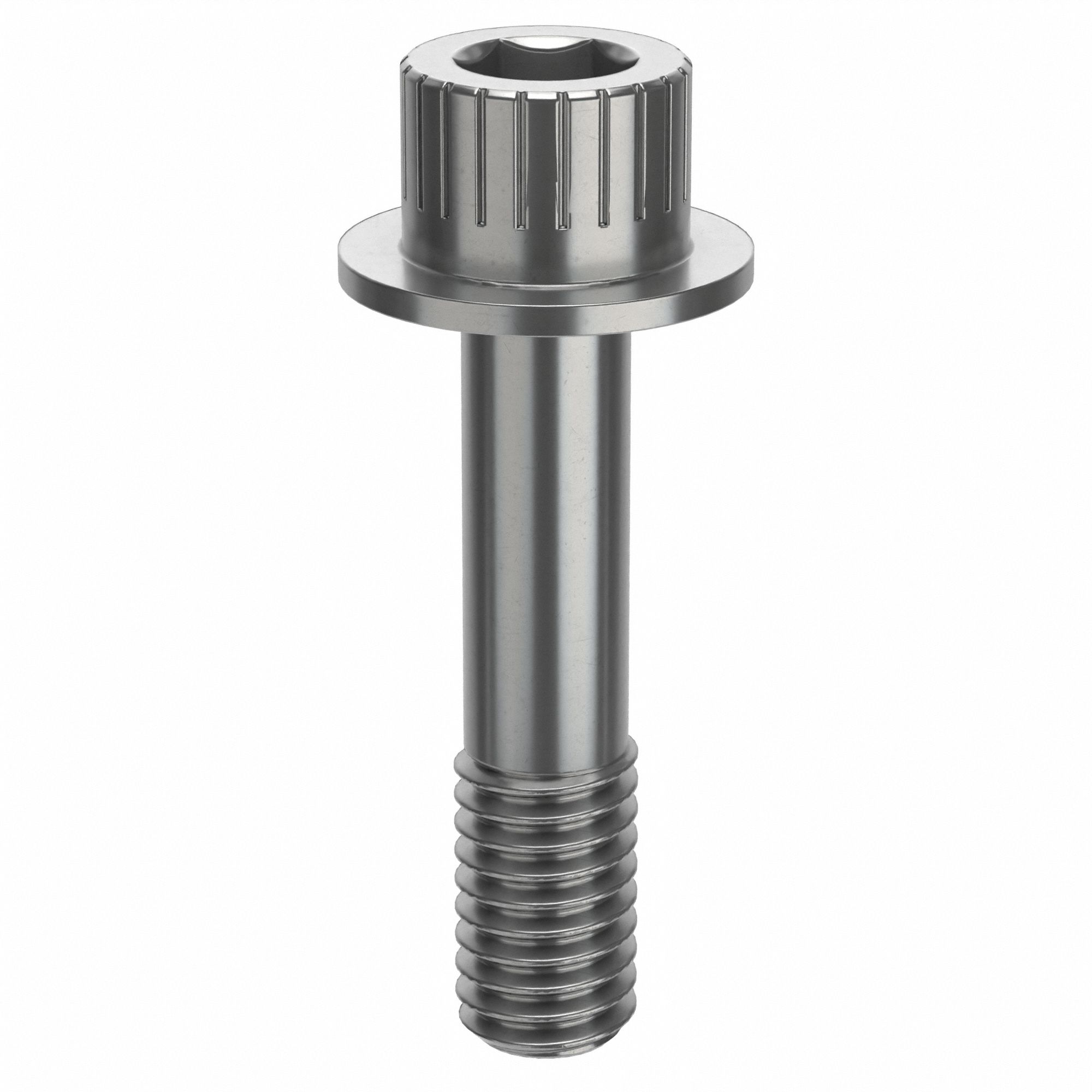 Socket Head Cap Screw: 3/8"-16 Thread Size, 1 5/8 in Lg, Flanged Std, Plain, Stainless Steel, 316