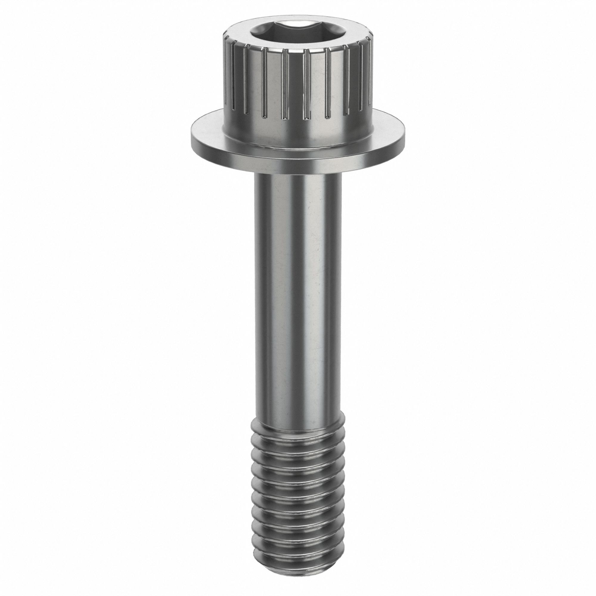 Socket Head Cap Screw: 3/8"-16 Thread Size, 1 3/4 in Lg, Flanged Std, Plain, Stainless Steel, 316