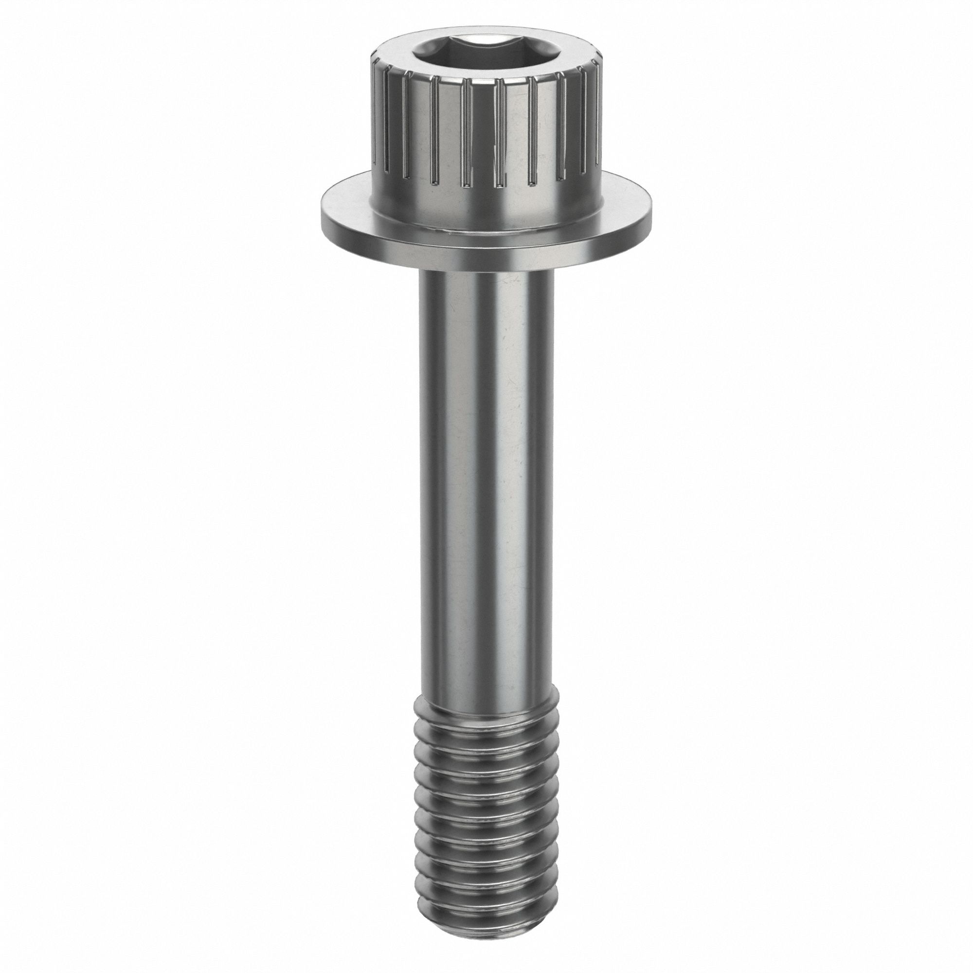 Socket Head Cap Screw: 3/8"-16 Thread Size, 1 7/8 in Lg, Flanged Std, Plain, Stainless Steel, 316