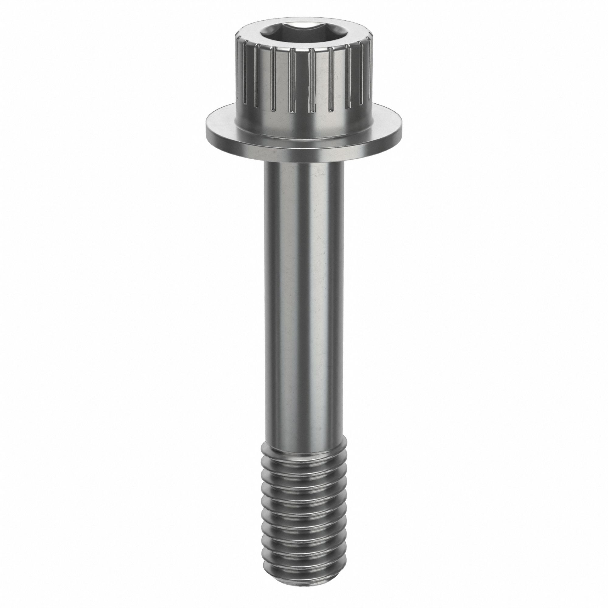 Socket Head Cap Screw: 3/8"-16 Thread Size, 2 in Lg, Flanged Std, Plain, Stainless Steel, 316