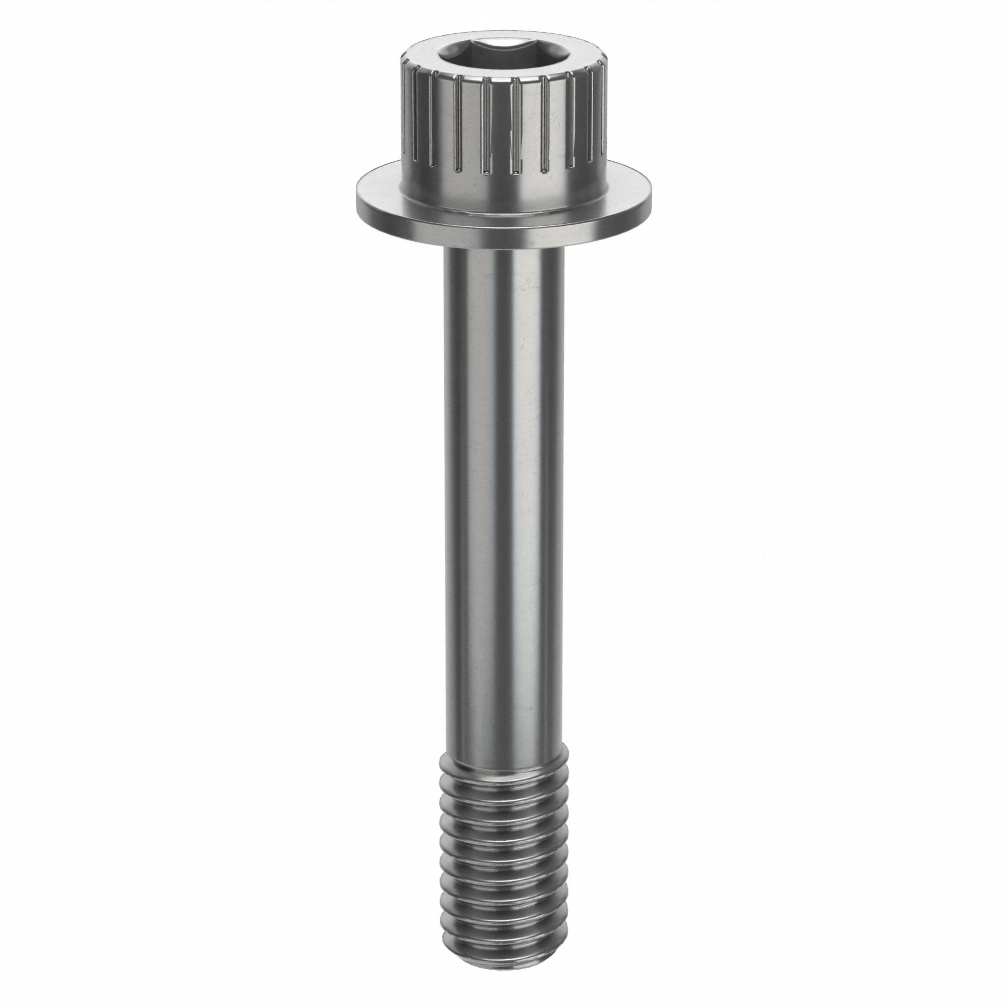 Socket Head Cap Screw: 3/8"-16 Thread Size, 2 1/4 in Lg, Flanged Std, Plain, Stainless Steel, 316