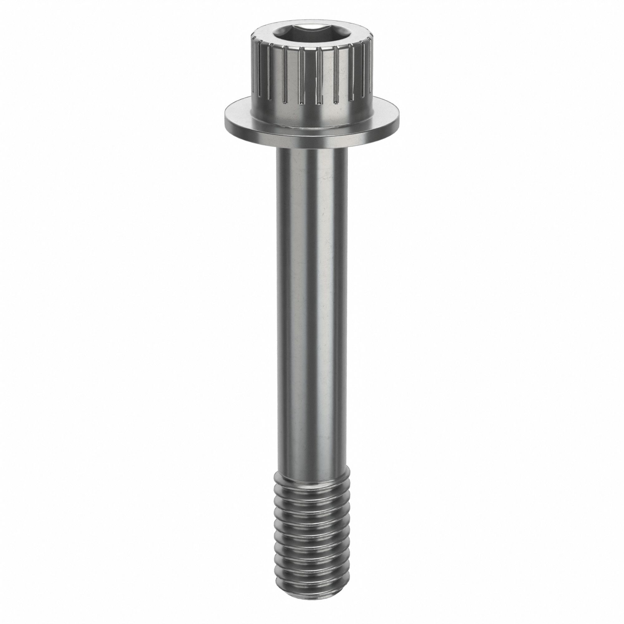 Socket Head Cap Screw: 3/8"-16 Thread Size, 2 3/8 in Lg, Flanged Std, Plain, Stainless Steel, 316