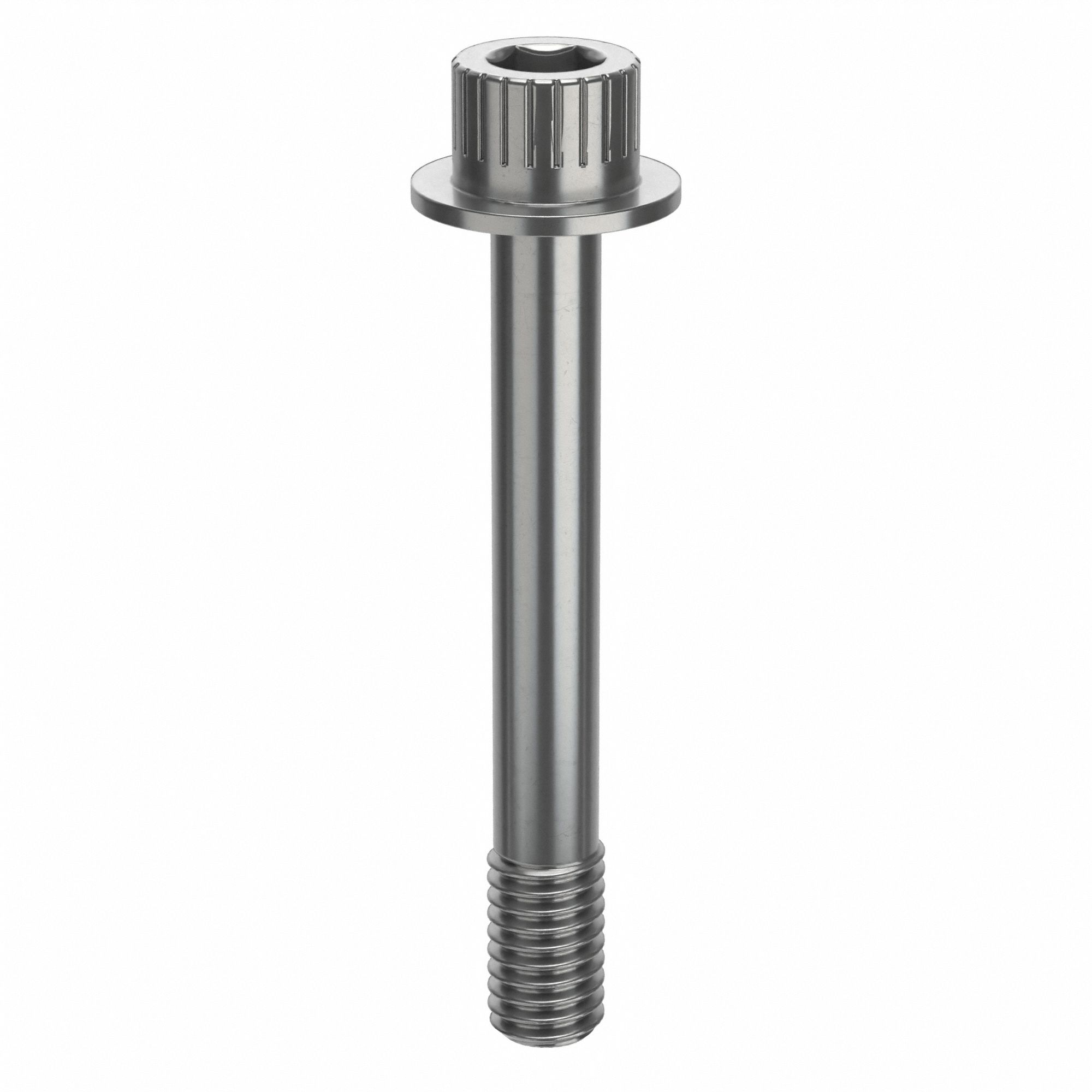 Socket Head Cap Screw: 3/8"-16 Thread Size, 2 3/4 in Lg, Flanged Std, Plain, Stainless Steel, 316