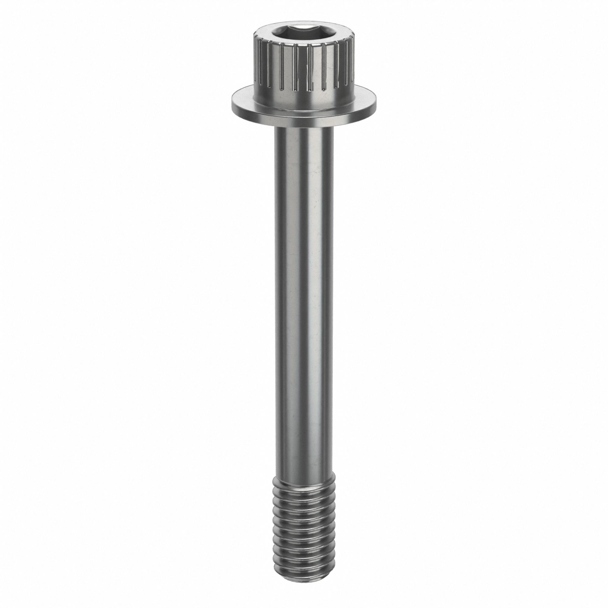 Socket Head Cap Screw: 3/8"-16 Thread Size, 2 7/8 in Lg, Flanged Std, Plain, Stainless Steel, 316
