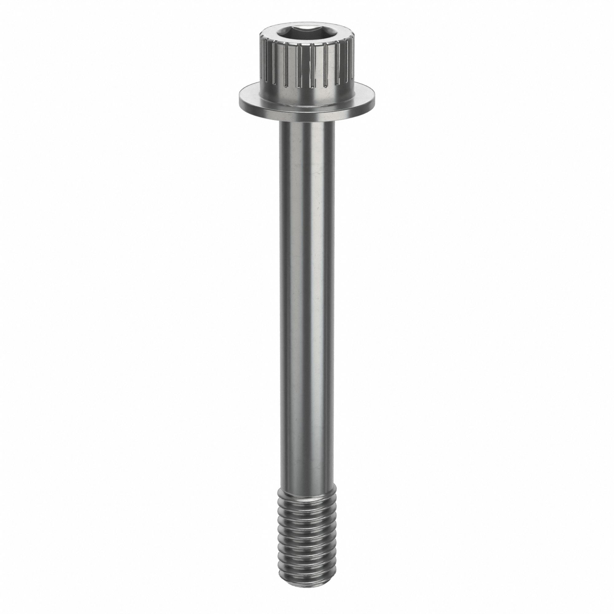 Socket Head Cap Screw: 3/8"-16 Thread Size, 3 1/8 in Lg, Flanged Std, Plain, Stainless Steel, 316