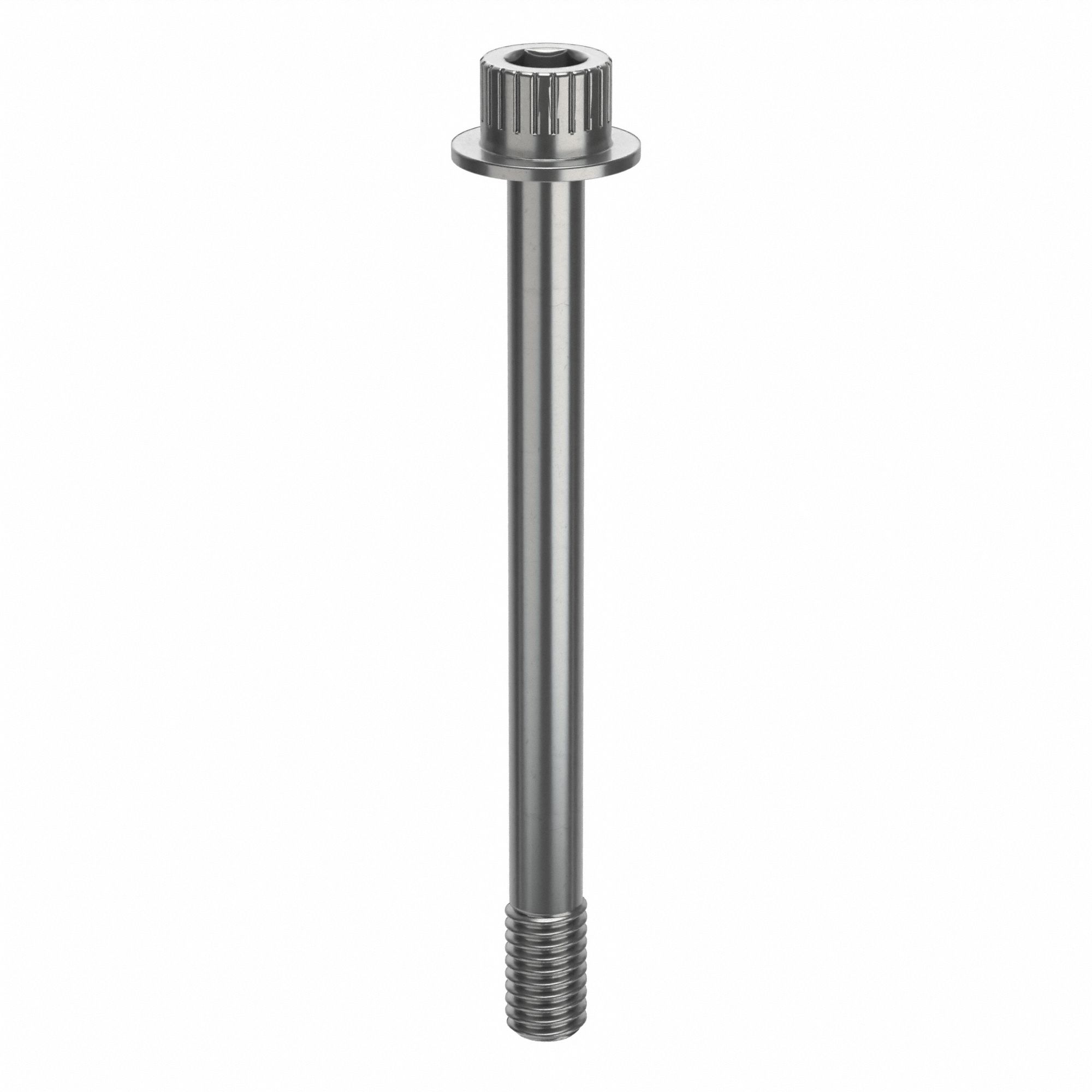Socket Head Cap Screw: 3/8"-16 Thread Size, 4 1/8 in Lg, Flanged Std, Plain, Stainless Steel, 316