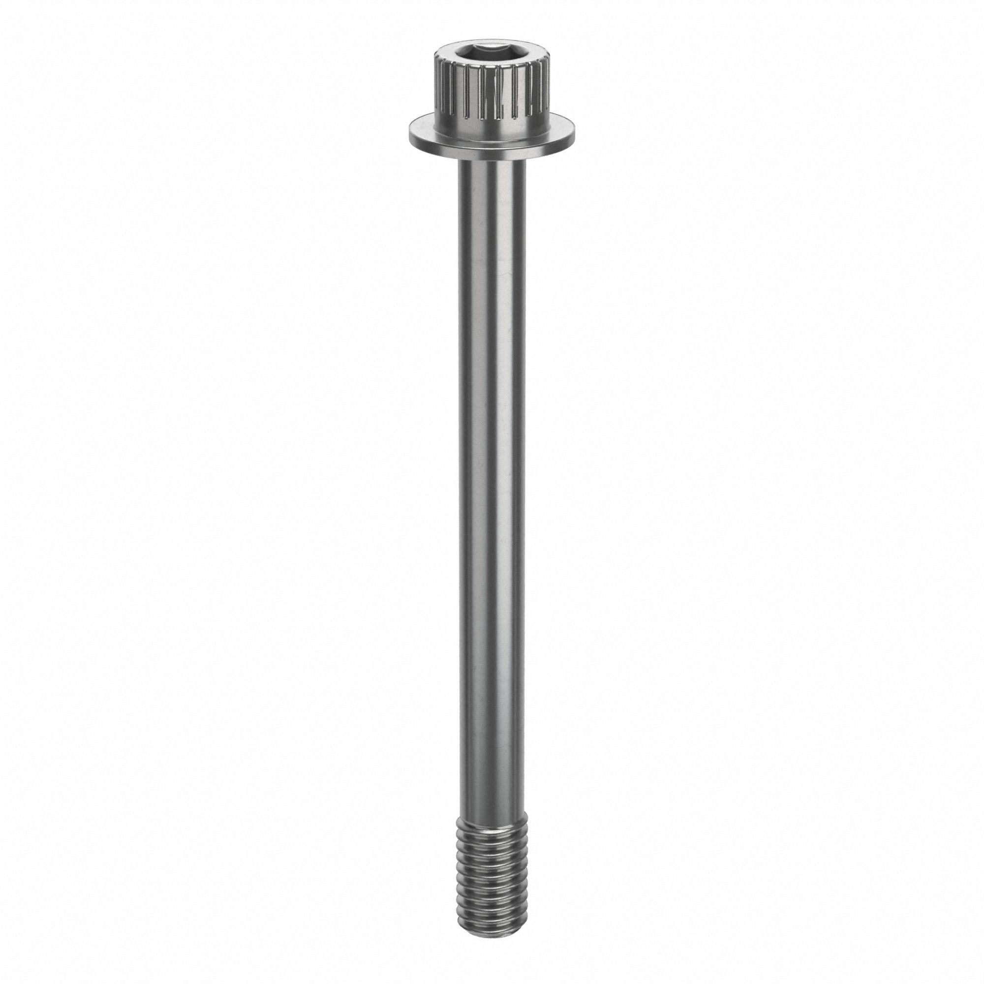 Socket Head Cap Screw: 3/8"-16 Thread Size, 4 1/4 in Lg, Flanged Std, Plain, Stainless Steel, 316