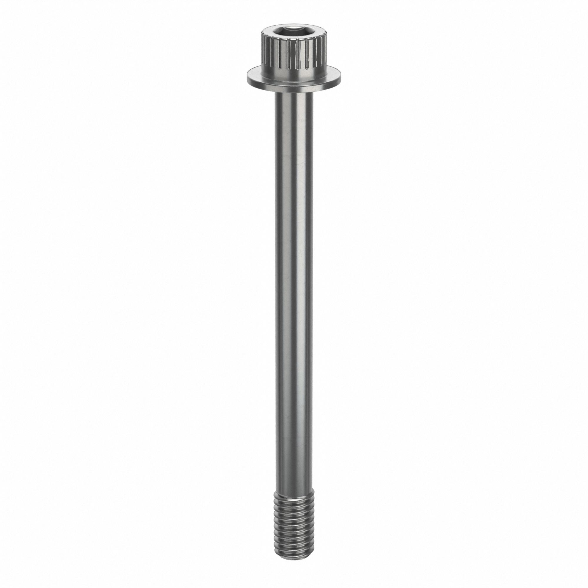 Socket Head Cap Screw: 3/8"-16 Thread Size, 4 1/2 in Lg, Flanged Std, Plain, Stainless Steel, 316