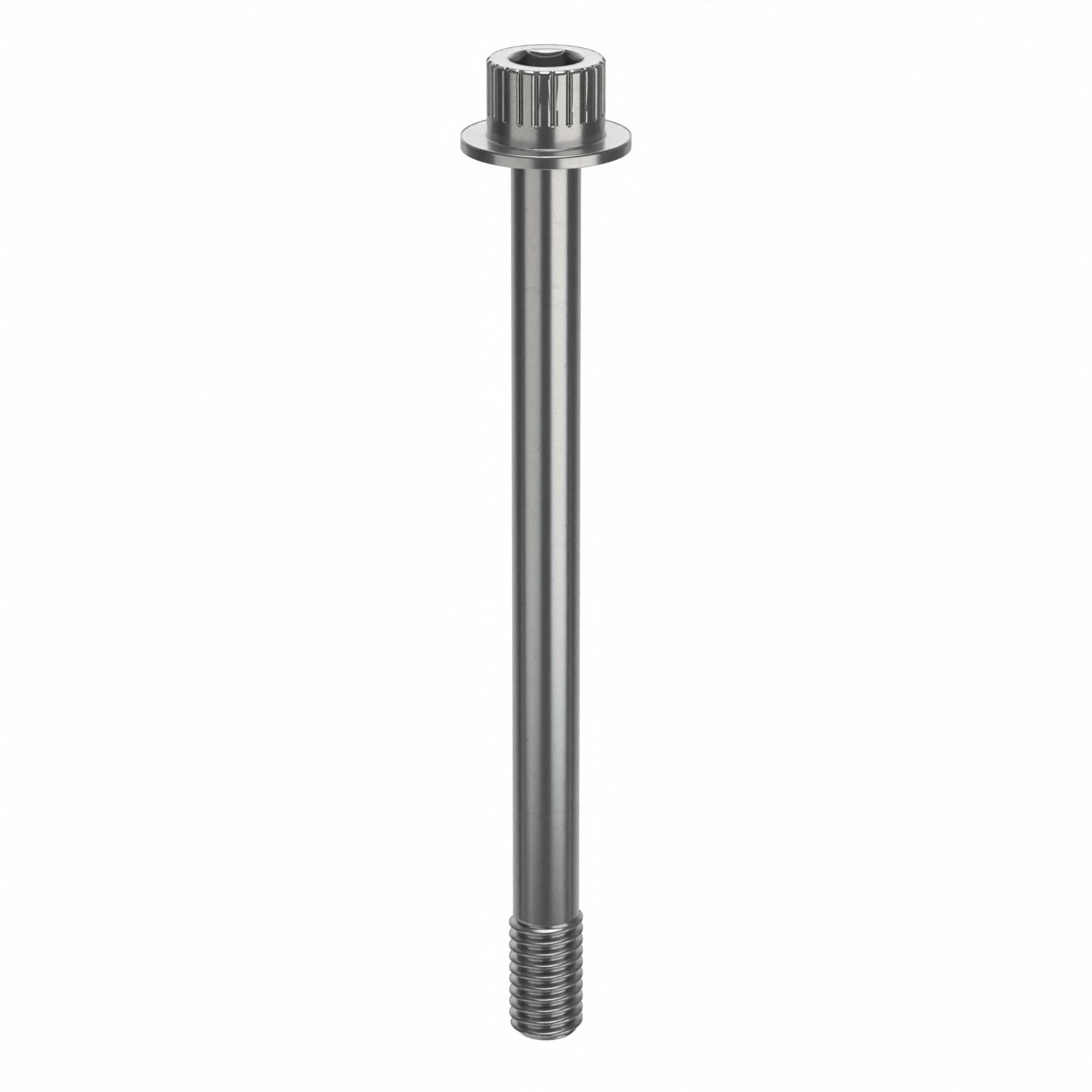 Socket Head Cap Screw: 3/8"-16 Thread Size, 4 5/8 in Lg, Flanged Std, Plain, Stainless Steel, 316