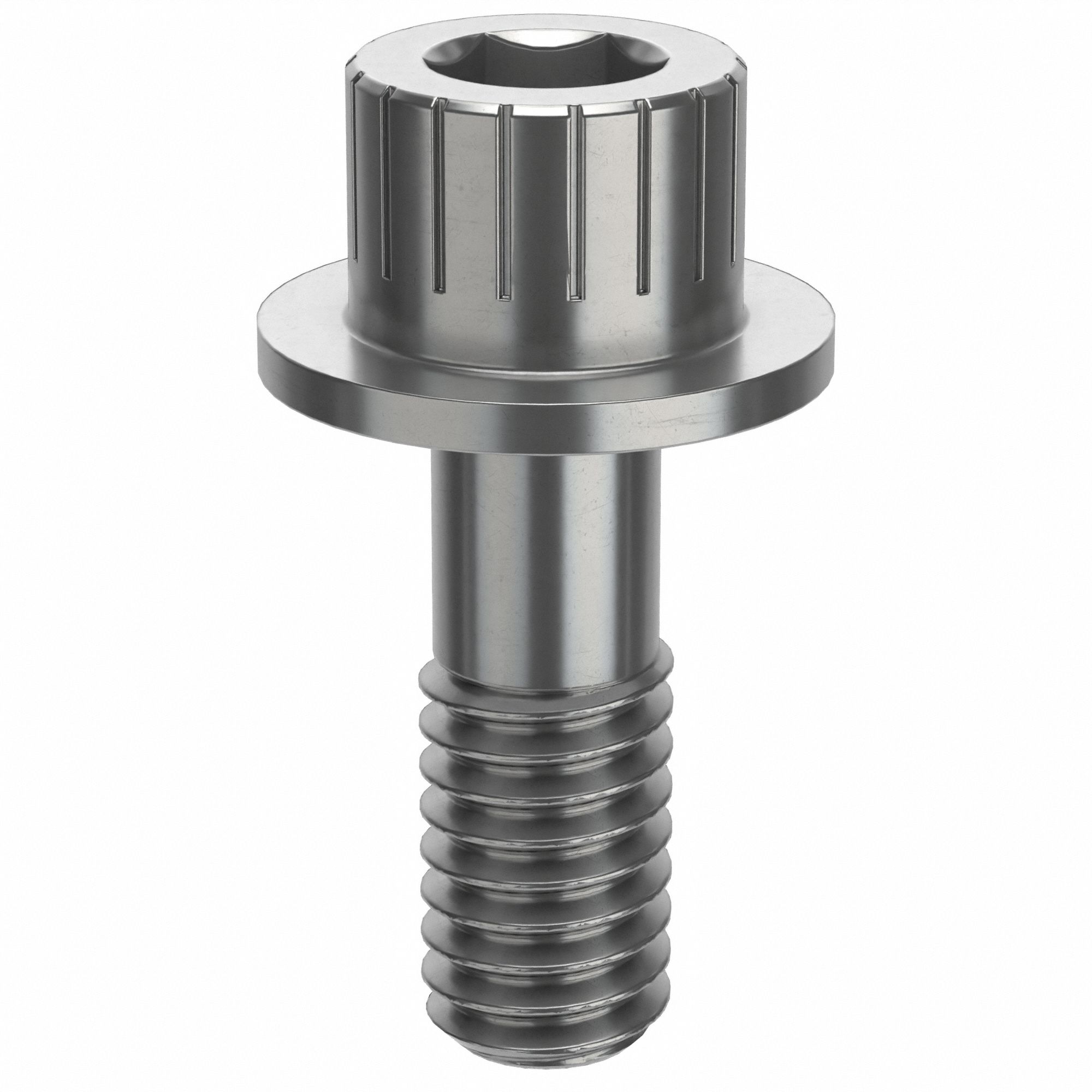 Socket Head Cap Screw: 5/16"-18 Thread Size, 7/8 in Lg, Flanged Std, Plain, Stainless Steel, 316