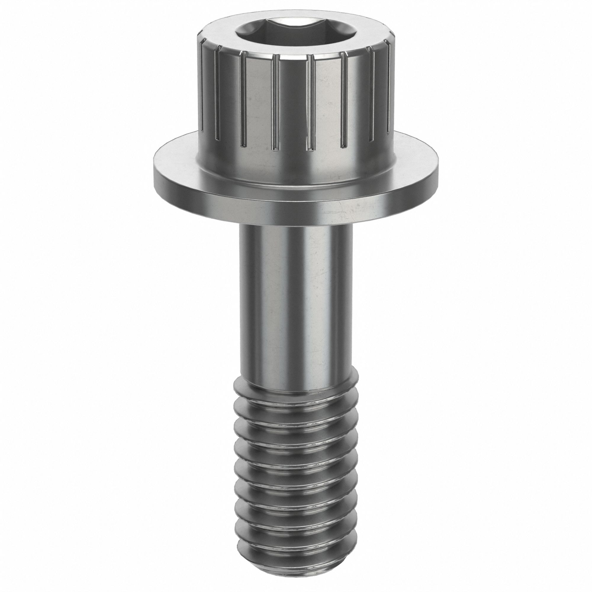 Socket Head Cap Screw: 5/16"-18 Thread Size, 1 in Lg, Flanged Std, Plain, Stainless Steel, 316