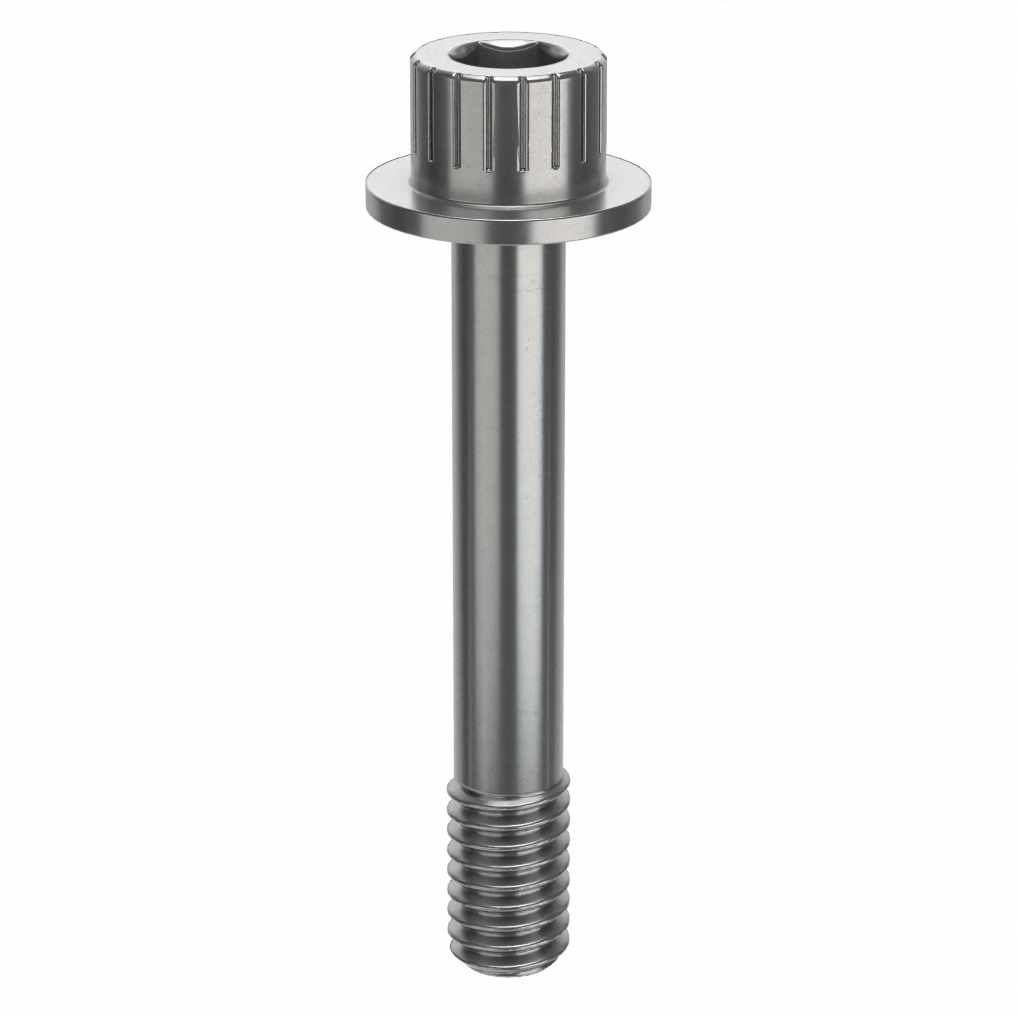 Socket Head Cap Screw: 5/16"-18 Thread Size, 2 in Lg, Flanged Std, Plain, Stainless Steel, 316