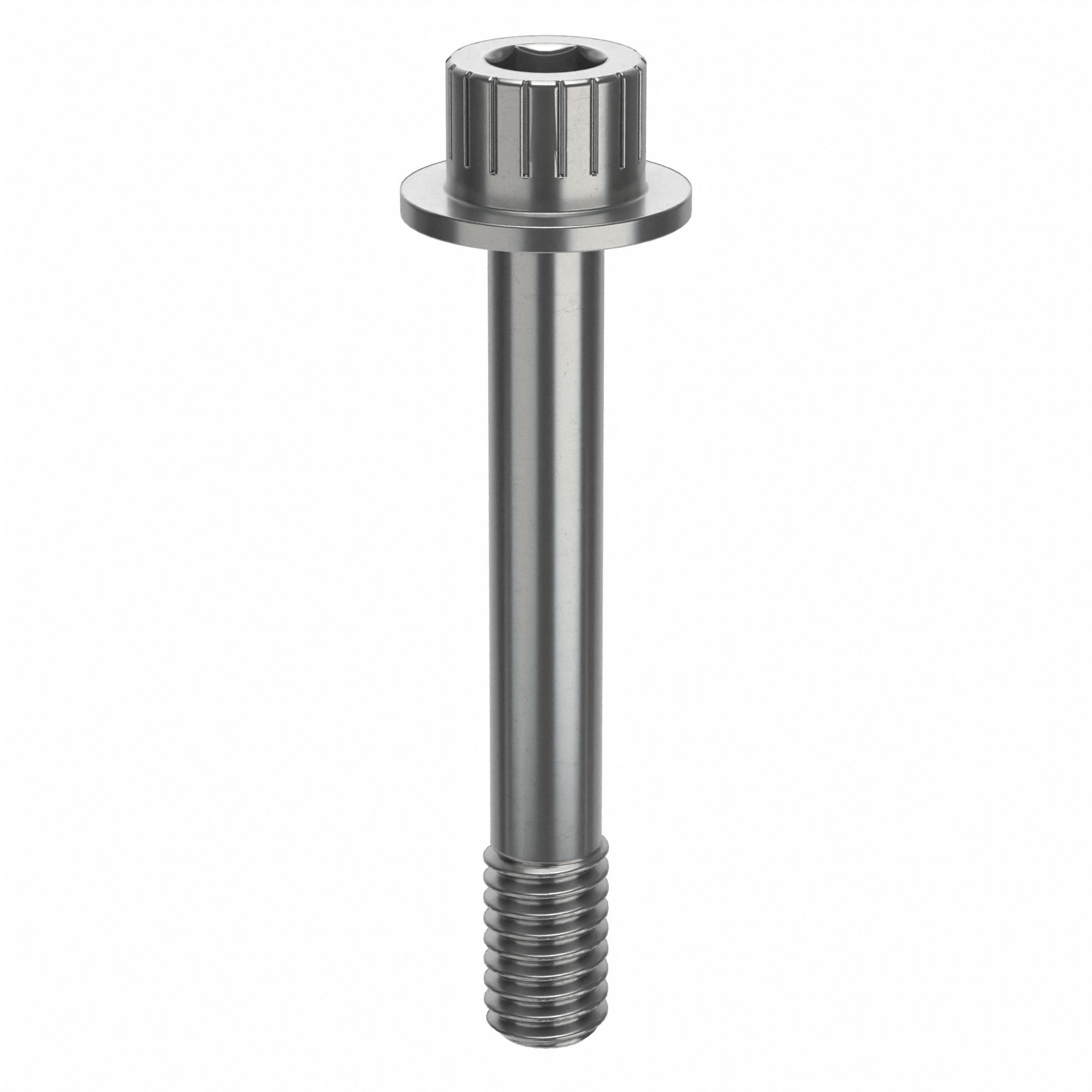 Socket Head Cap Screw: 5/16"-18 Thread Size, 2 1/8 in Lg, Flanged Std, Plain, Stainless Steel, 316