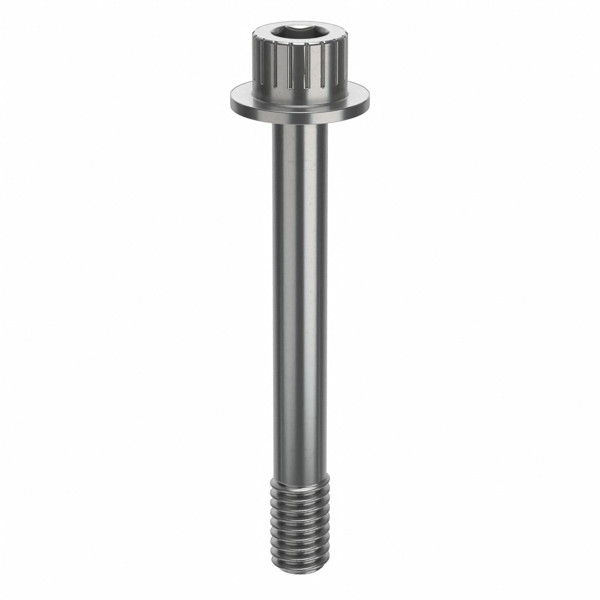 Socket Head Cap Screw: 5/16"-18 Thread Size, 2 1/2 in Lg, Flanged Std, Plain, Stainless Steel, 316