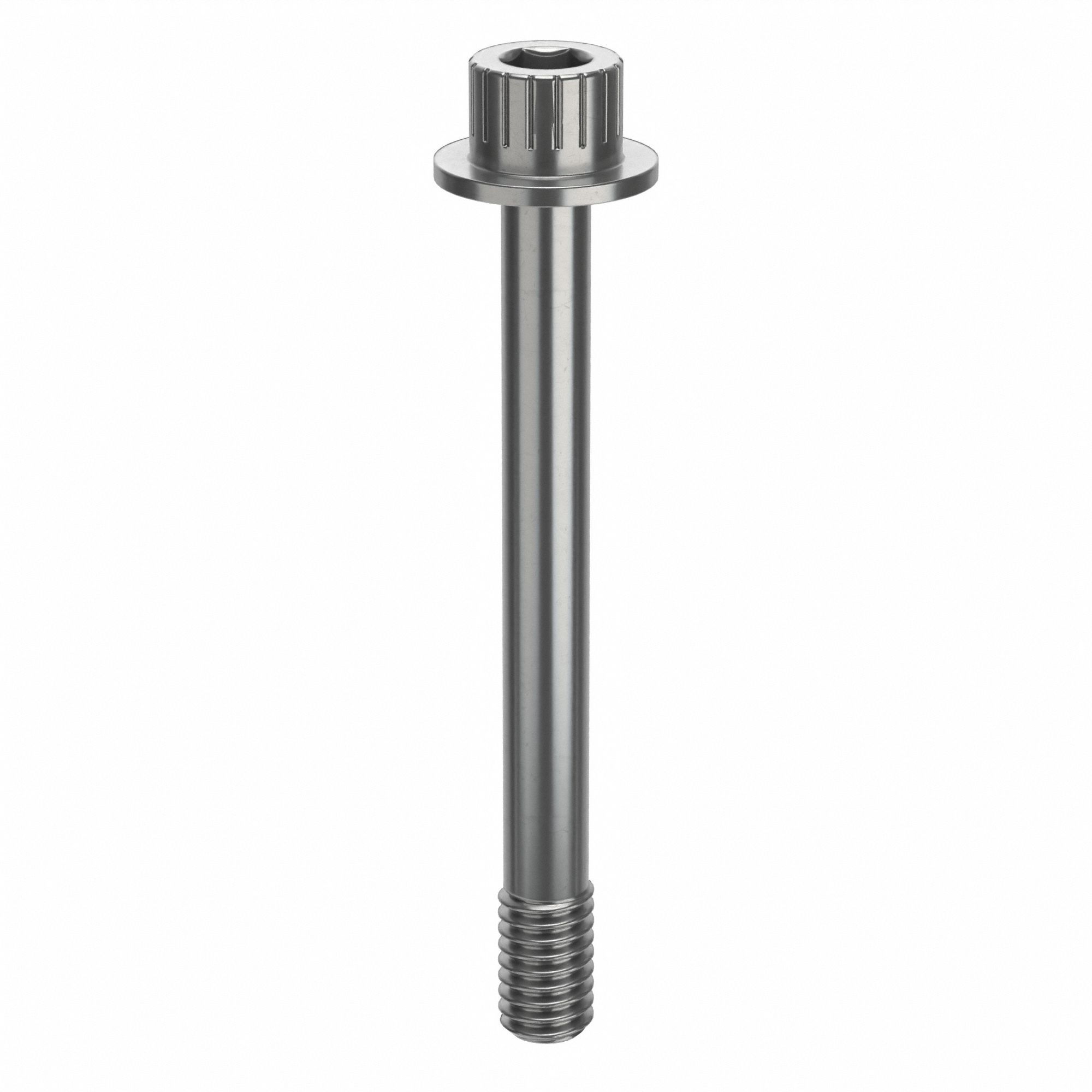 Socket Head Cap Screw: 5/16"-18 Thread Size, 2 7/8 in Lg, Flanged Std, Plain, Stainless Steel, 316