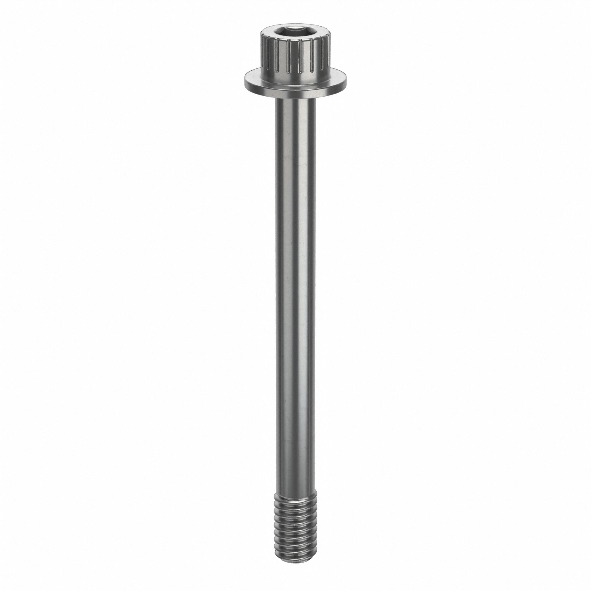 Socket Head Cap Screw: 5/16"-18 Thread Size, 3 1/2 in Lg, Flanged Std, Plain, Stainless Steel, 316