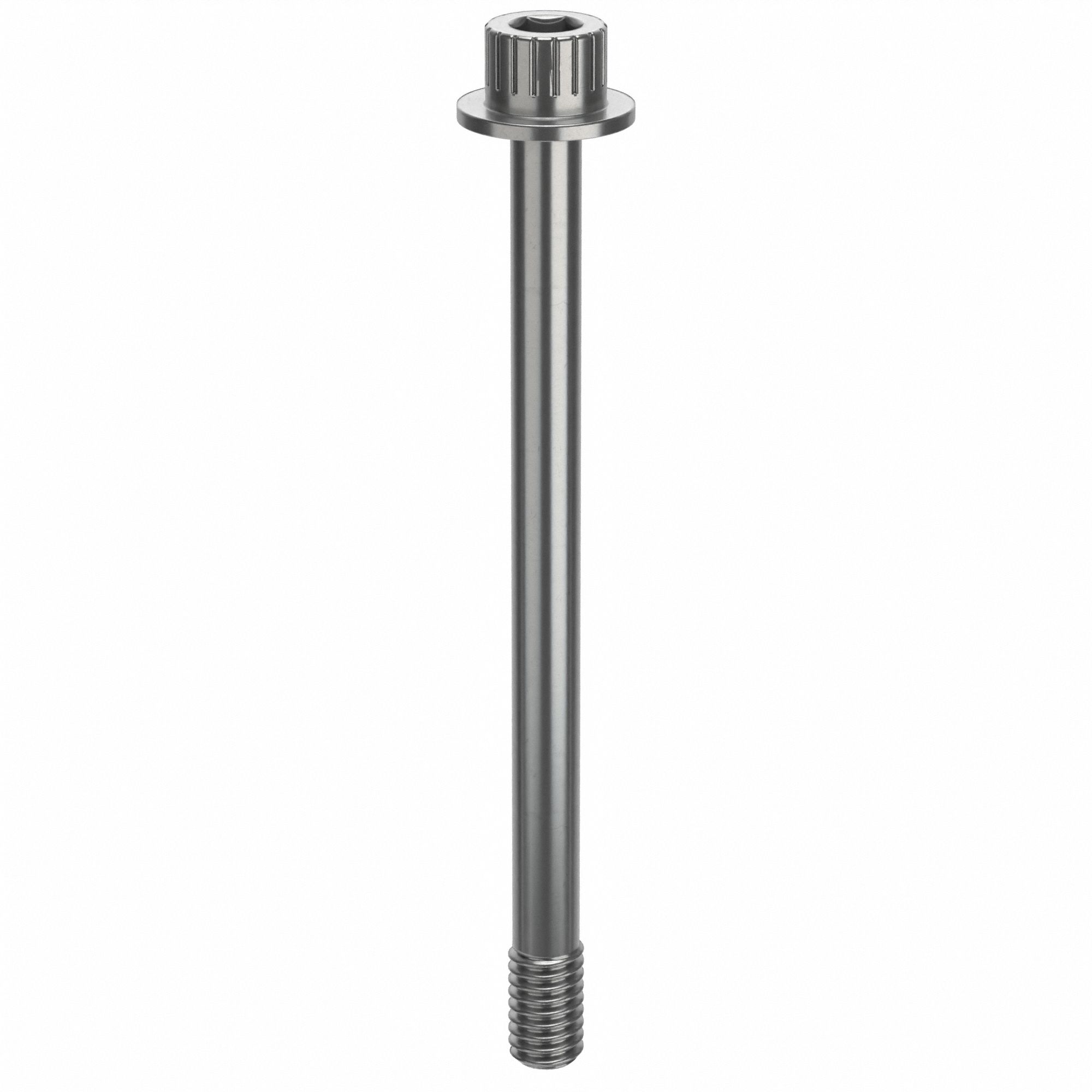 Socket Head Cap Screw: 5/16"-18 Thread Size, 4 in Lg, Flanged Std, Plain, Stainless Steel, 316