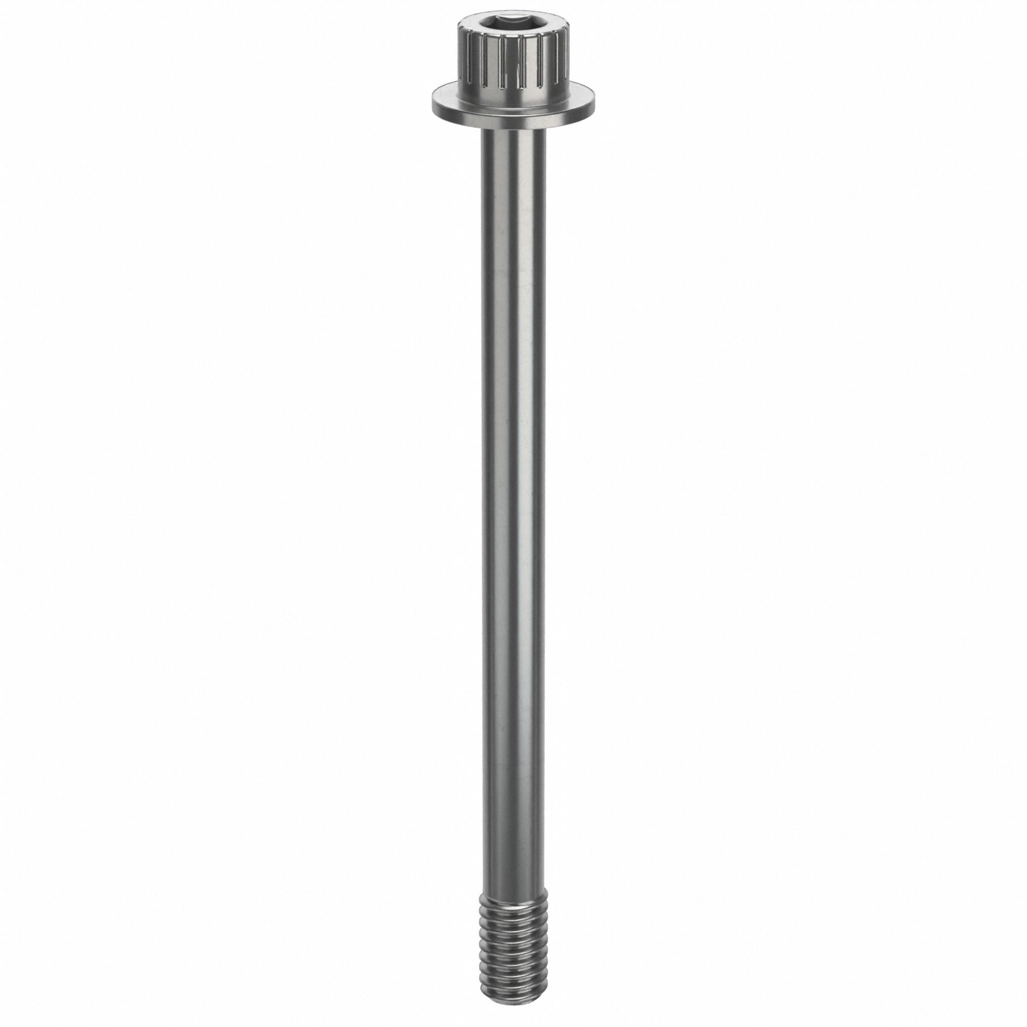 Socket Head Cap Screw: 5/16"-18 Thread Size, 4 1/8 in Lg, Flanged Std, Plain, Stainless Steel, 316