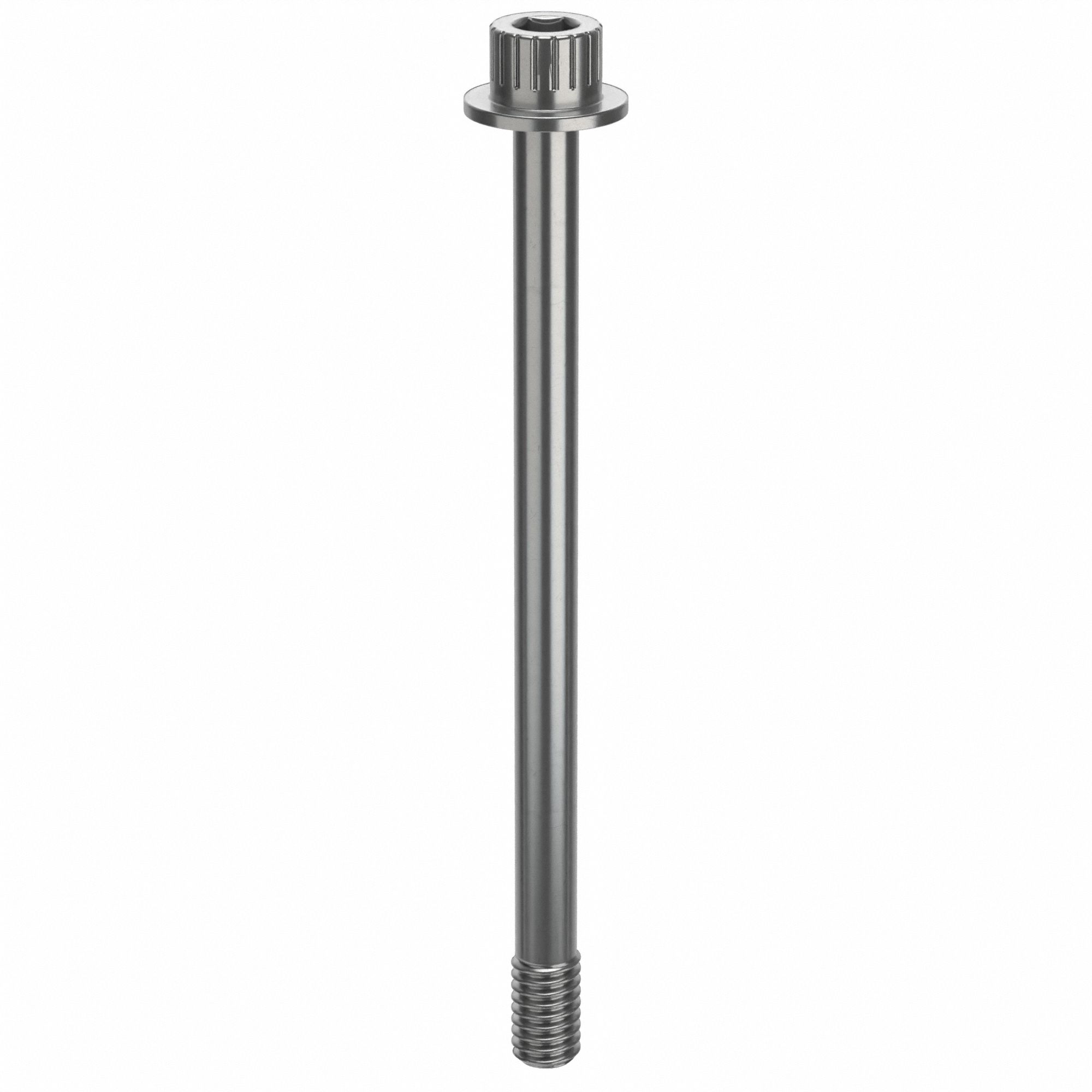 Socket Head Cap Screw: 5/16"-18 Thread Size, 4 3/8 in Lg, Flanged Std, Plain, Stainless Steel, 316